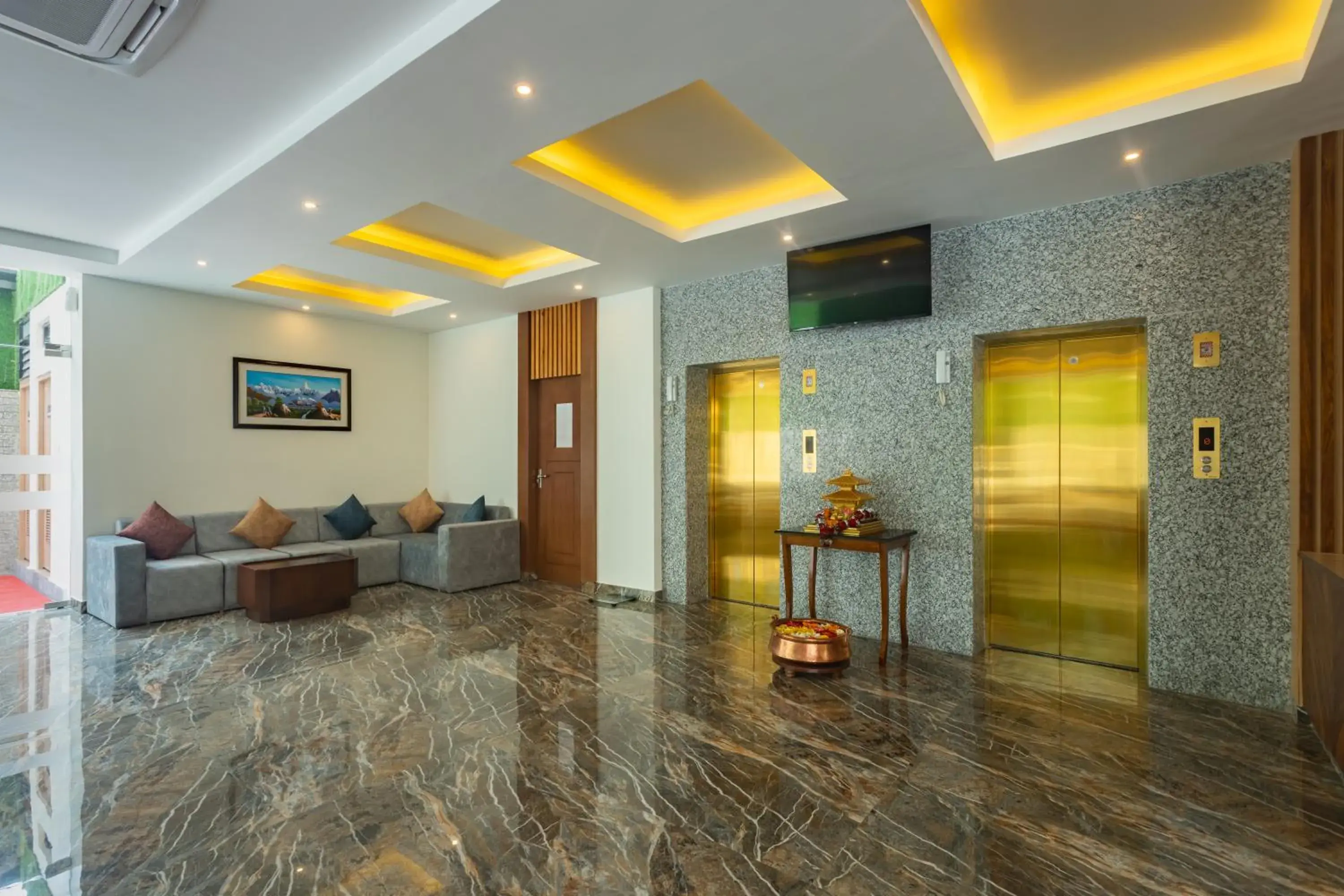 Lobby or reception in Hotel Crystal Pashupati Lobby or reception in Hotel Crystal Pashupati