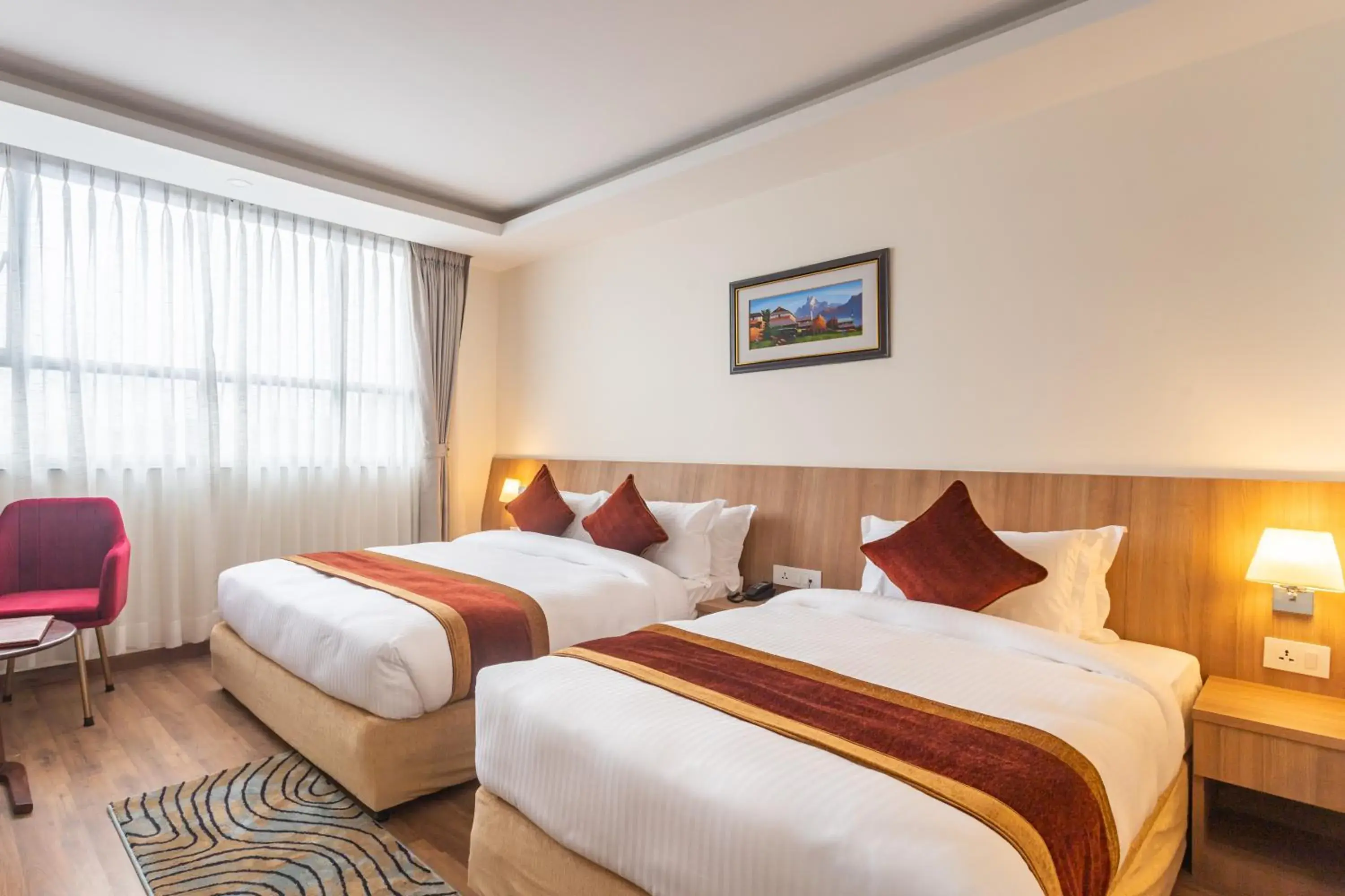 Bed in Hotel Crystal Pashupati Bed in Hotel Crystal Pashupati