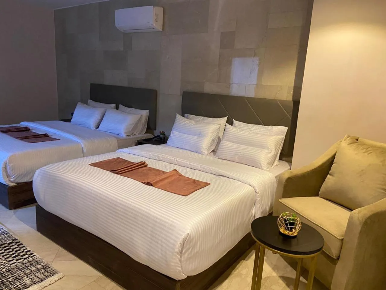 Bed in Aziz Egypt Pyramids Hotel