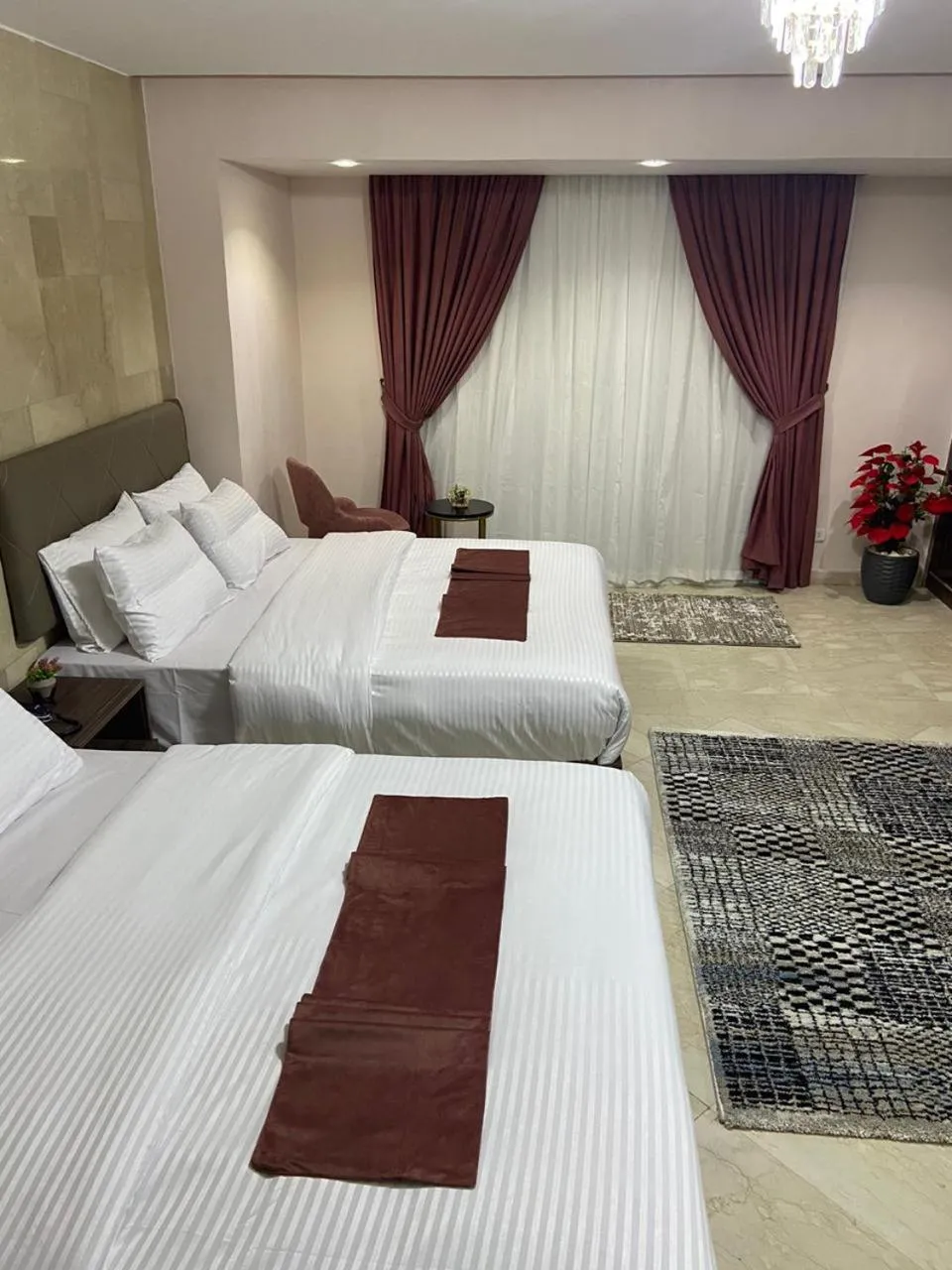Bed in Aziz Egypt Pyramids Hotel