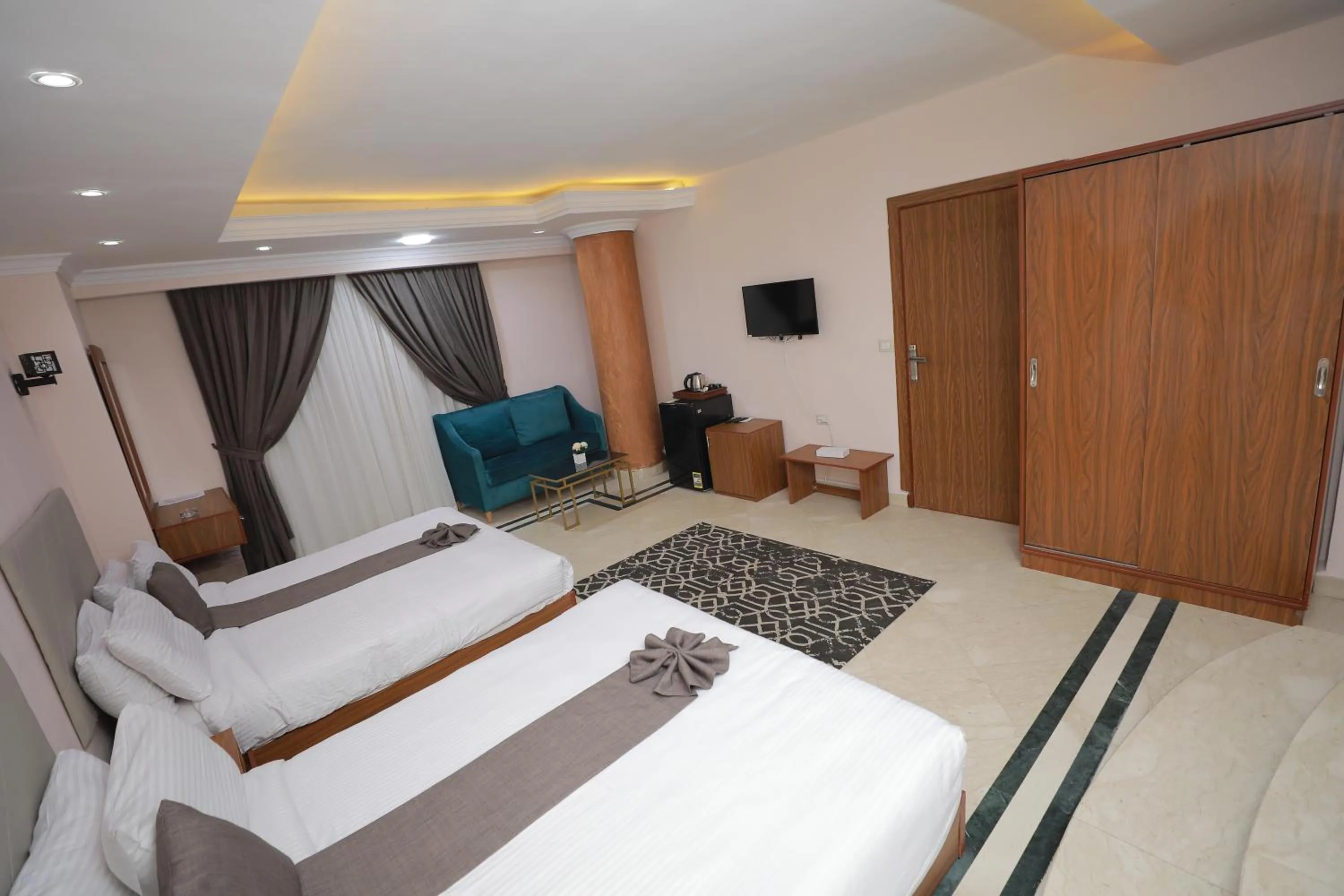 Bed in Aziz Egypt Pyramids Hotel