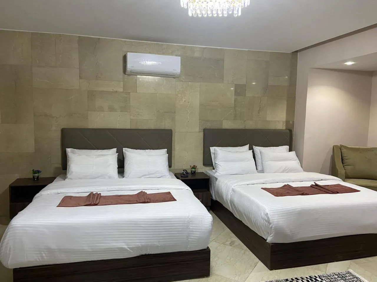 Bed in Aziz Egypt Pyramids Hotel