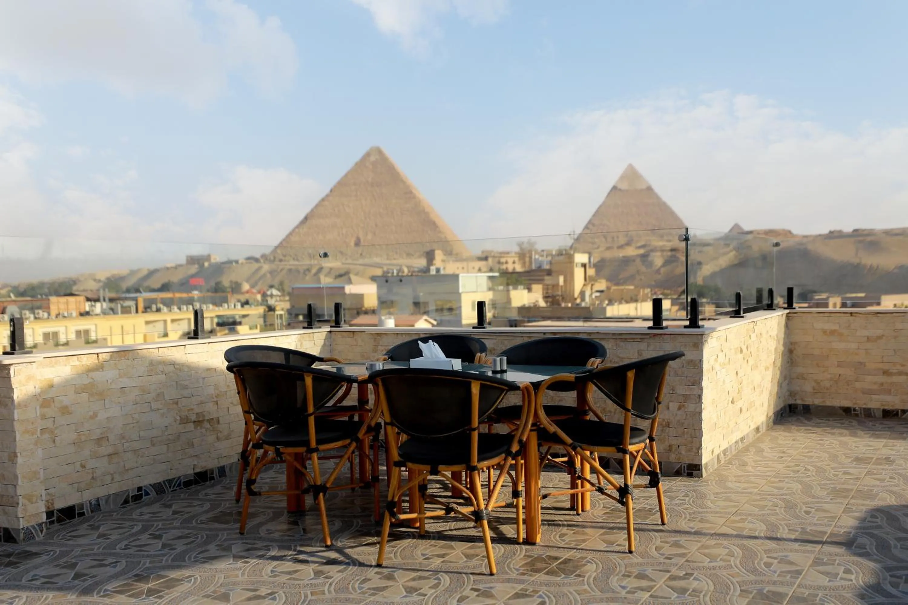 Patio in Aziz Egypt Pyramids Hotel
