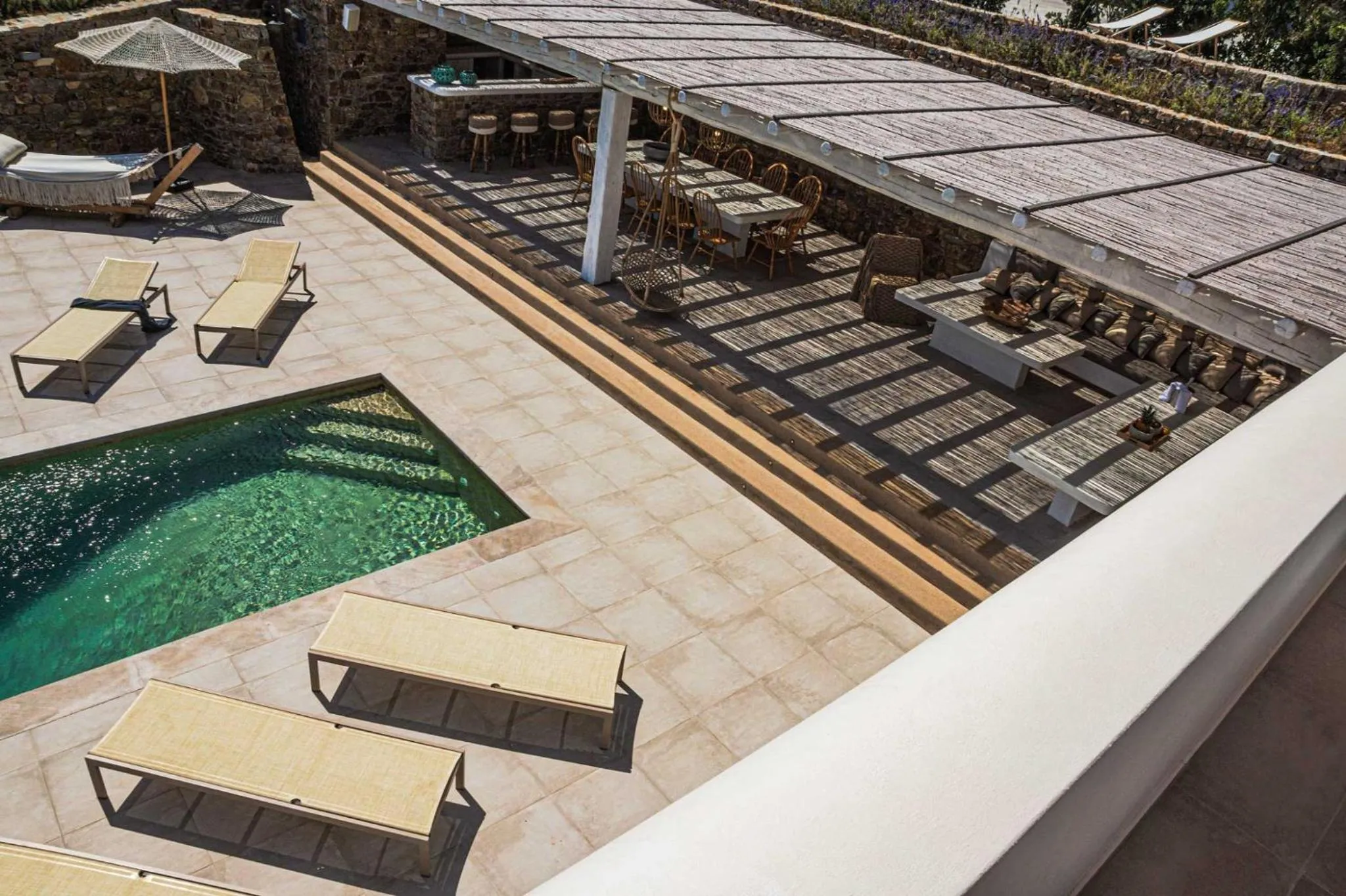 Patio in Mykonian Kazarte