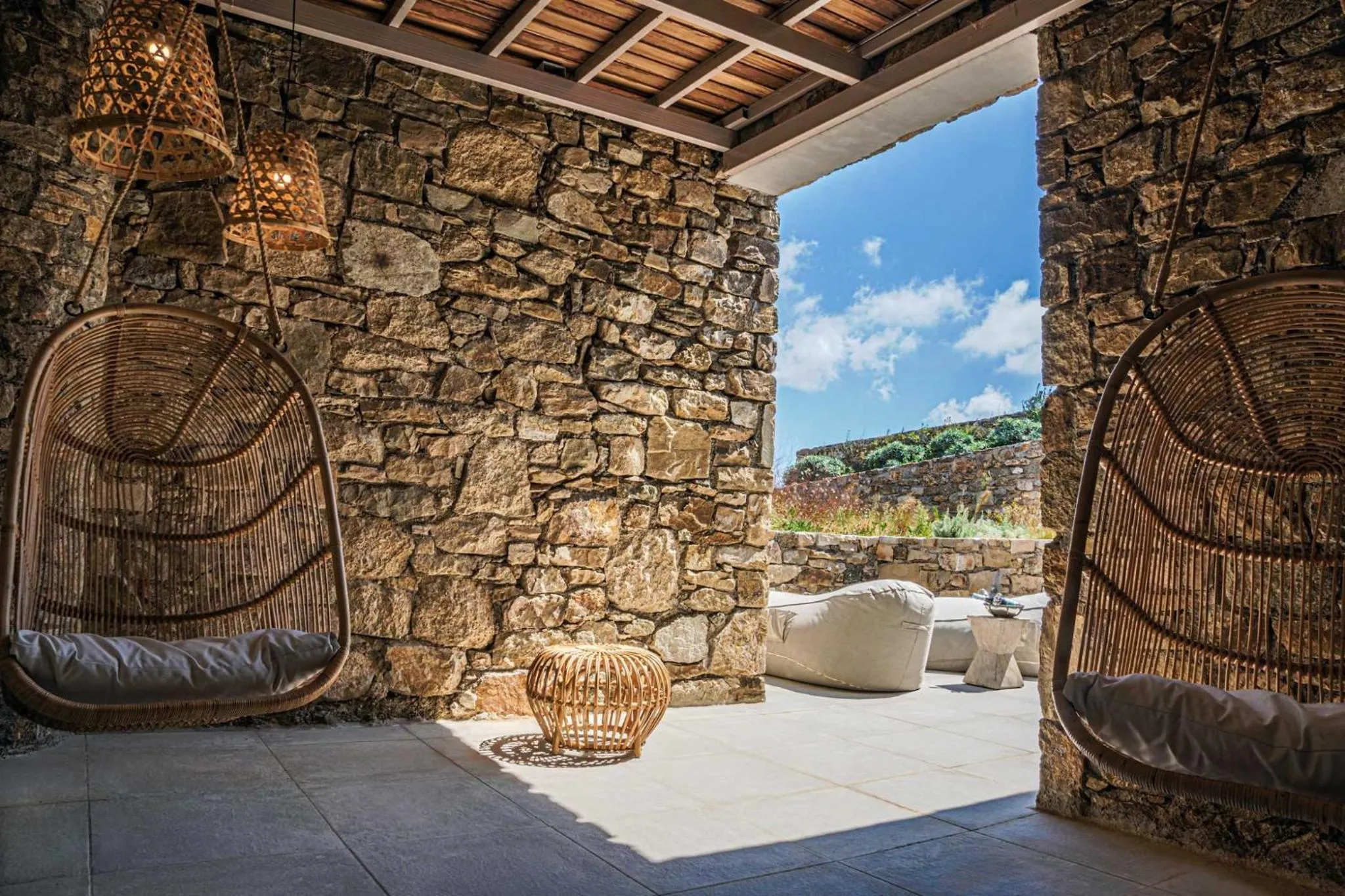 Patio in Mykonian Kazarte