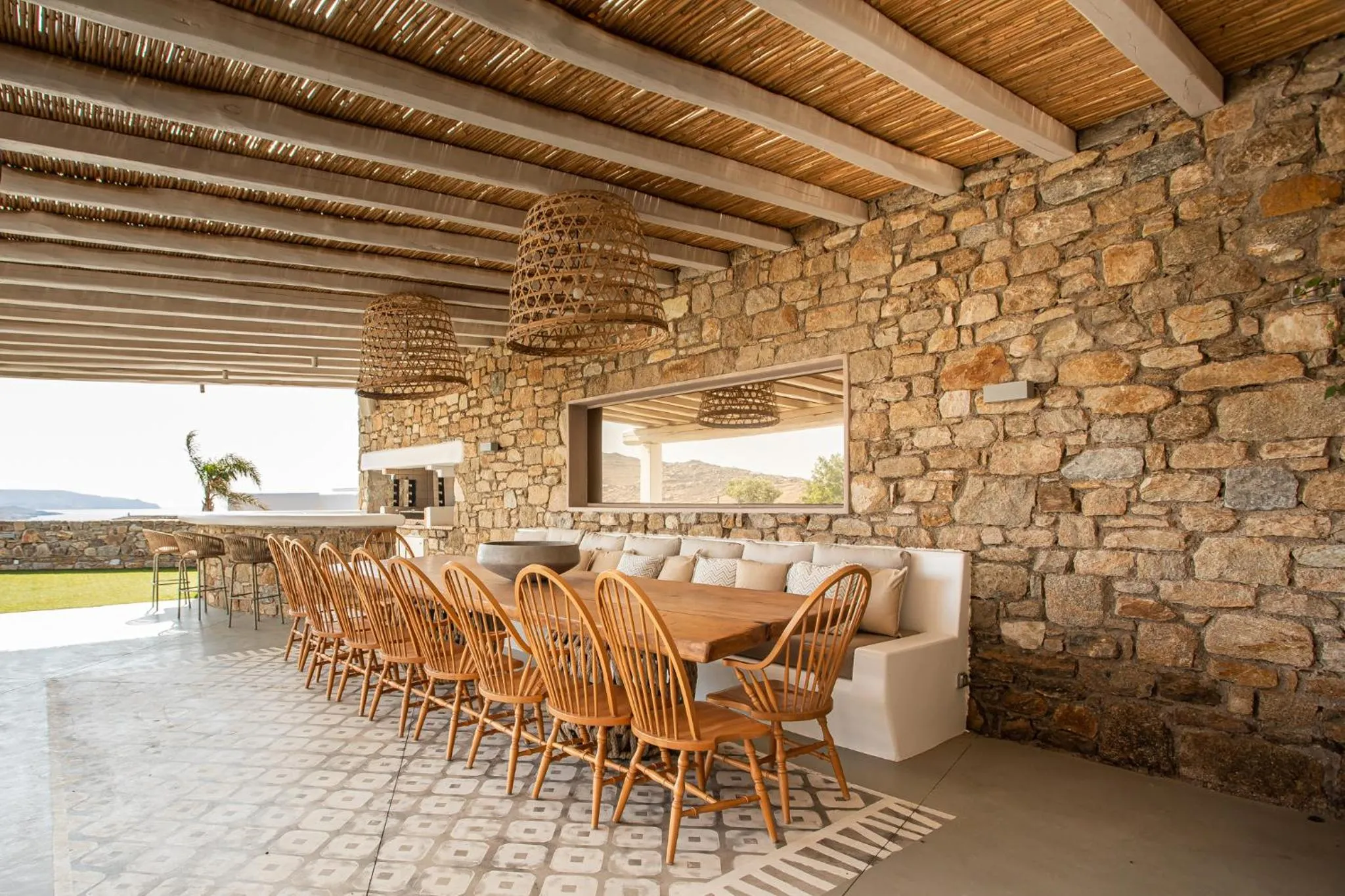 Patio in Mykonian Kazarte