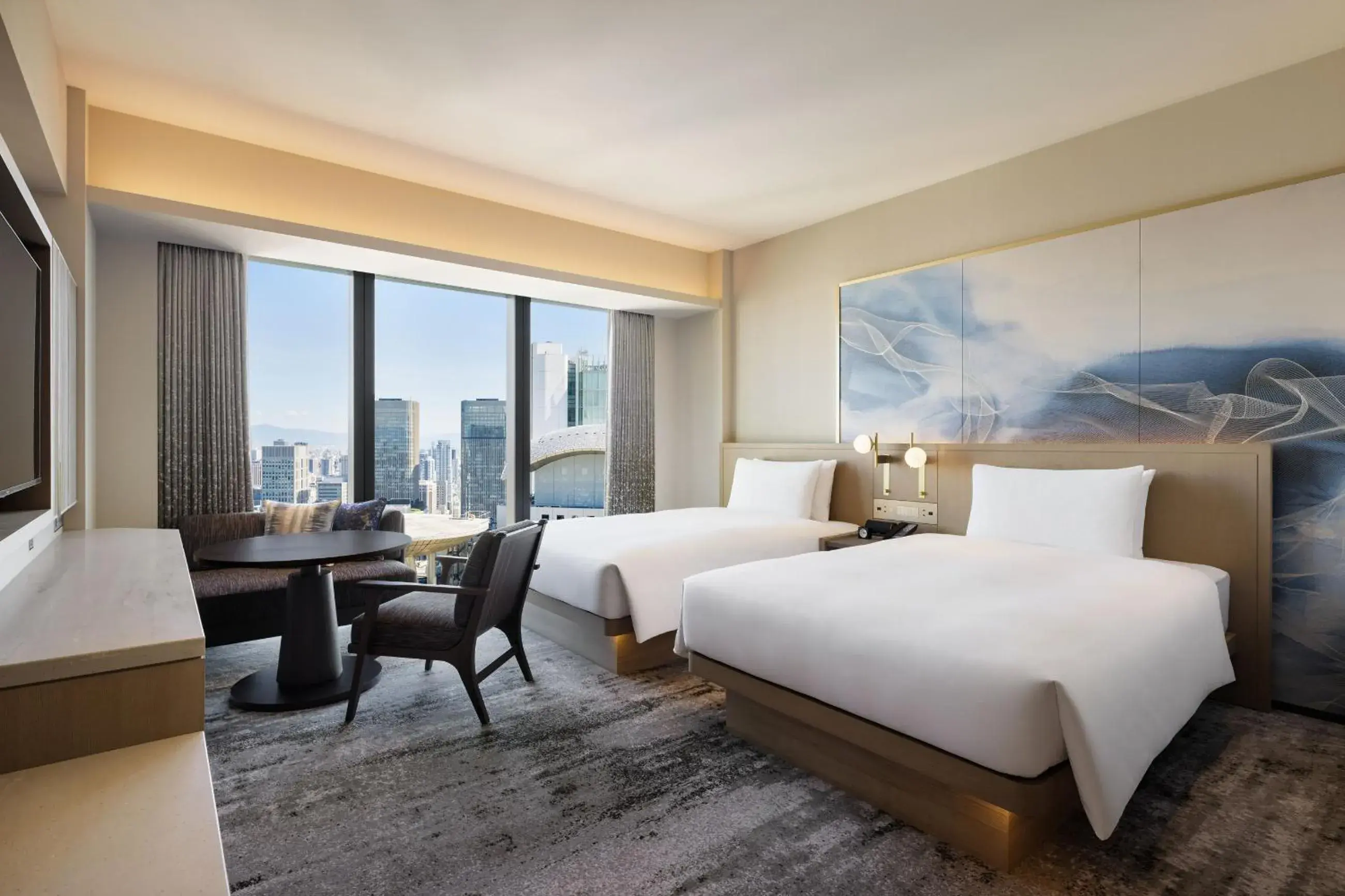 Signature Twin Room with Two Double Beds and City View in THE OSAKA STATION HOTEL, Autograph Collection Signature Twin Room with Two Double Beds and City View in THE OSAKA STATION HOTEL, Autograph Collection