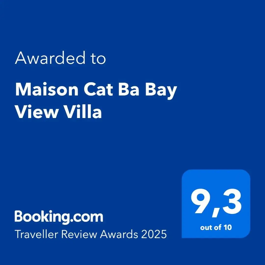 Certificate/Award in Maison Cat Ba Bay View Villa Certificate/Award in Maison Cat Ba Bay View Villa