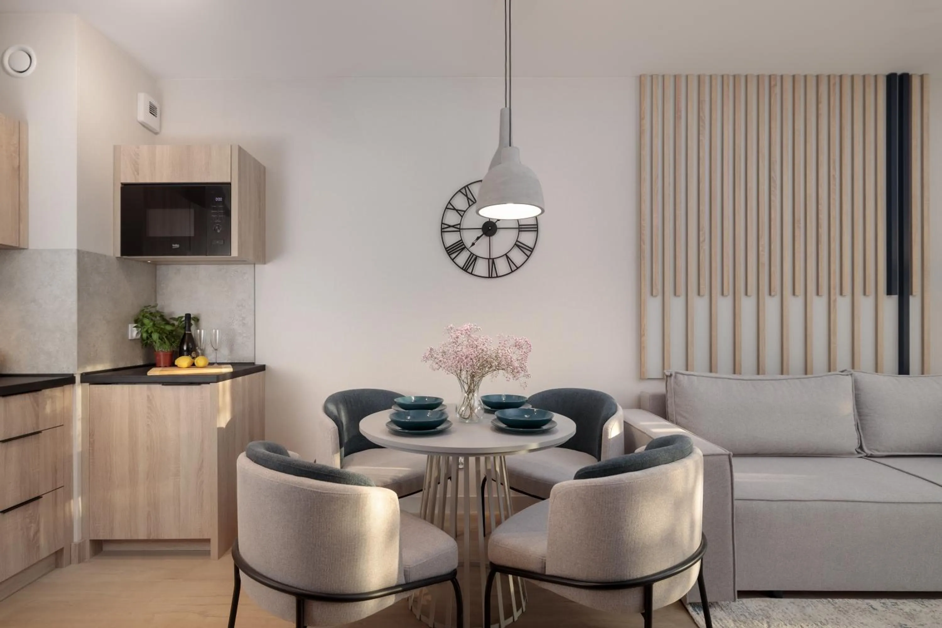 Living room in Baltic Waves Resort by PI Apartments - Official Operator