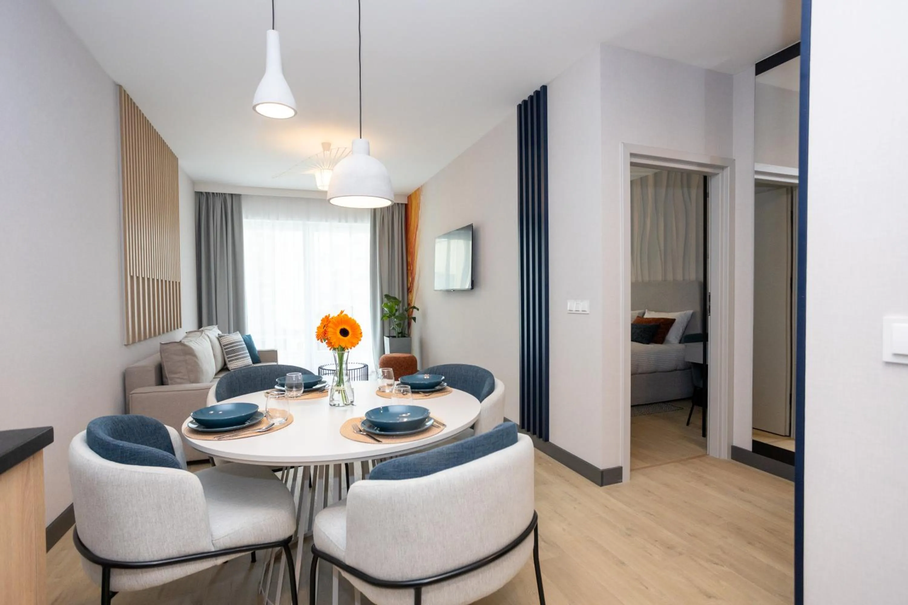 Dining area in Baltic Waves Resort by PI Apartments - Official Operator