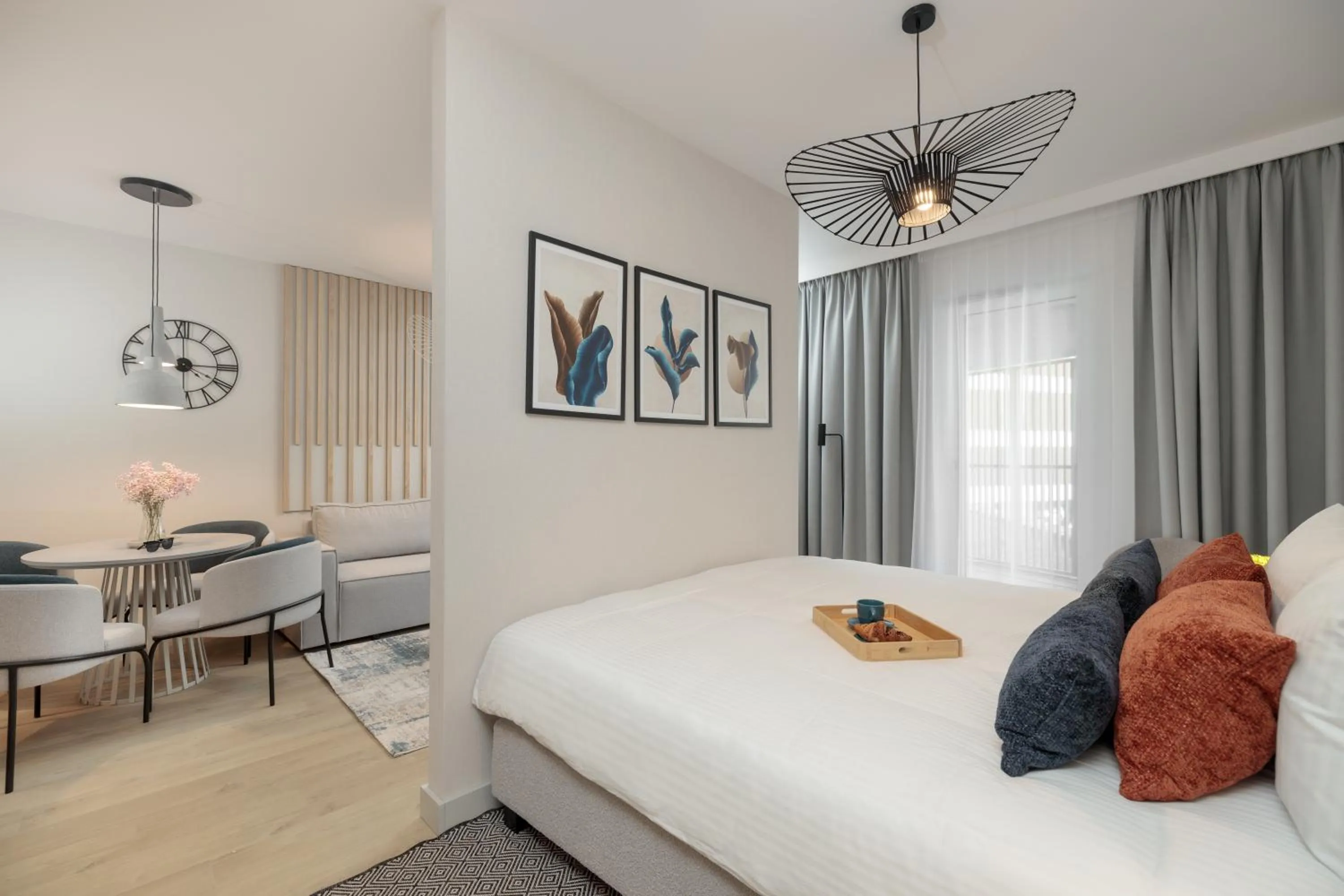 Bedroom, Bed in Baltic Waves Resort by PI Apartments - Official Operator