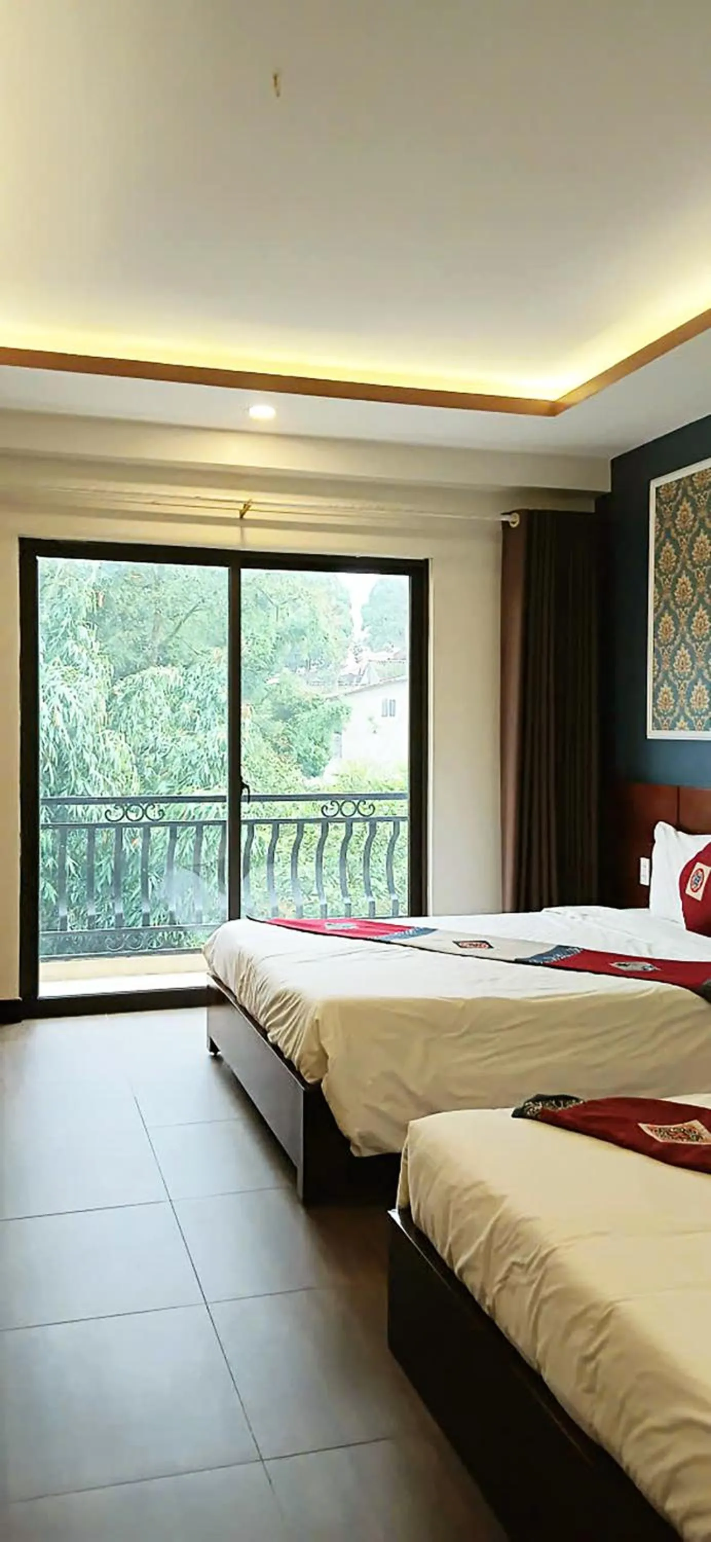 Bed in Sunshine View Sapa Hotel