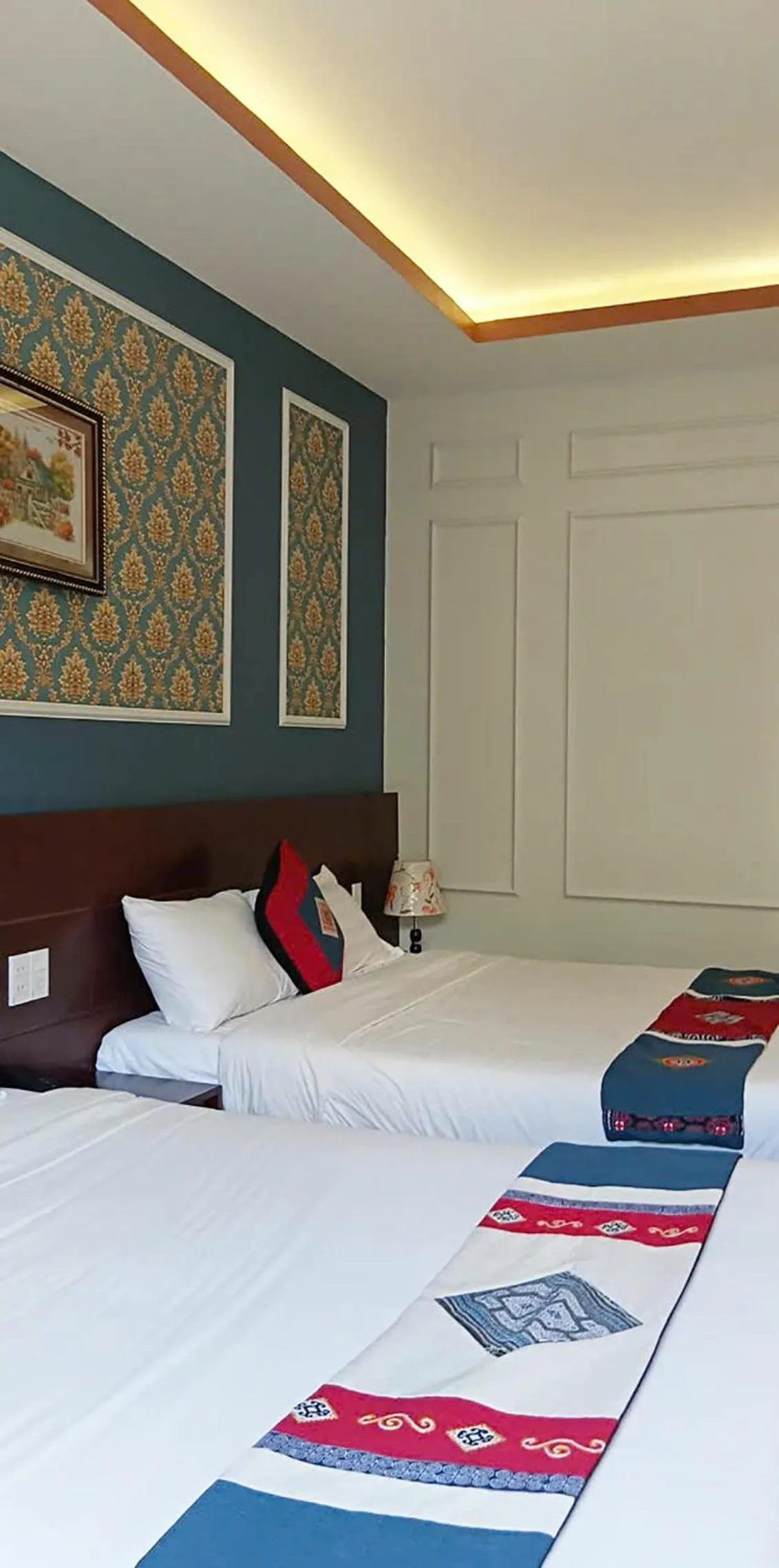 Bed in Sunshine View Sapa Hotel