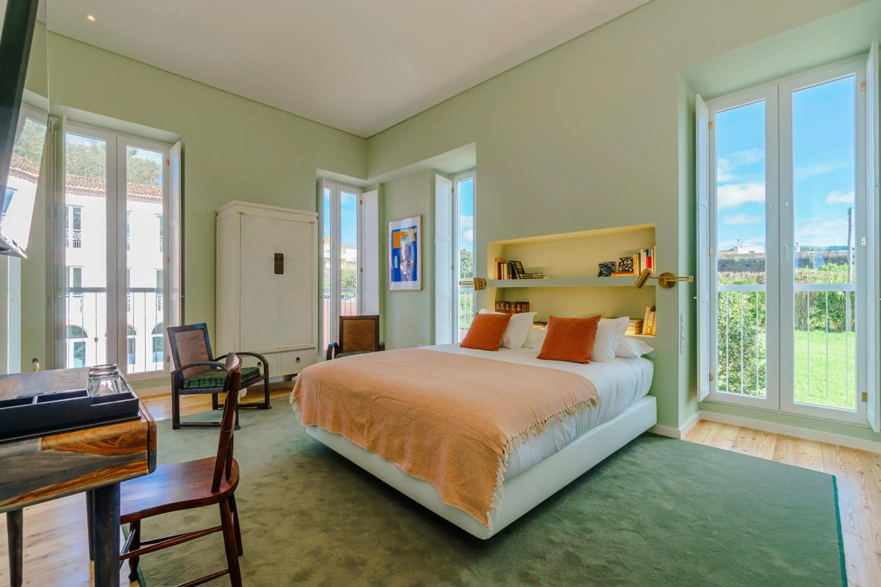 Bed in Solar dos Cantos Botanic House & Garden