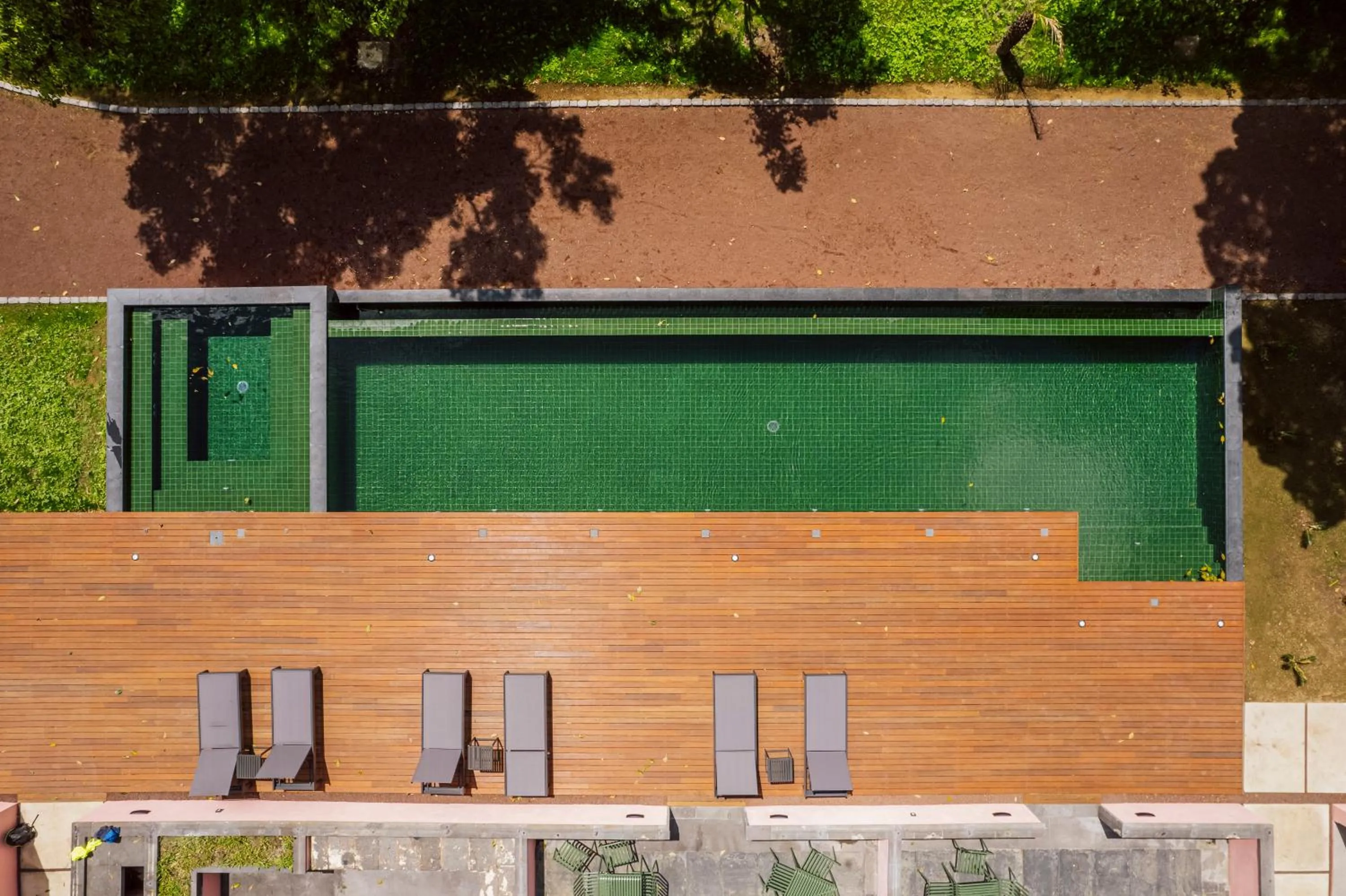Pool view in Solar dos Cantos Botanic House & Garden