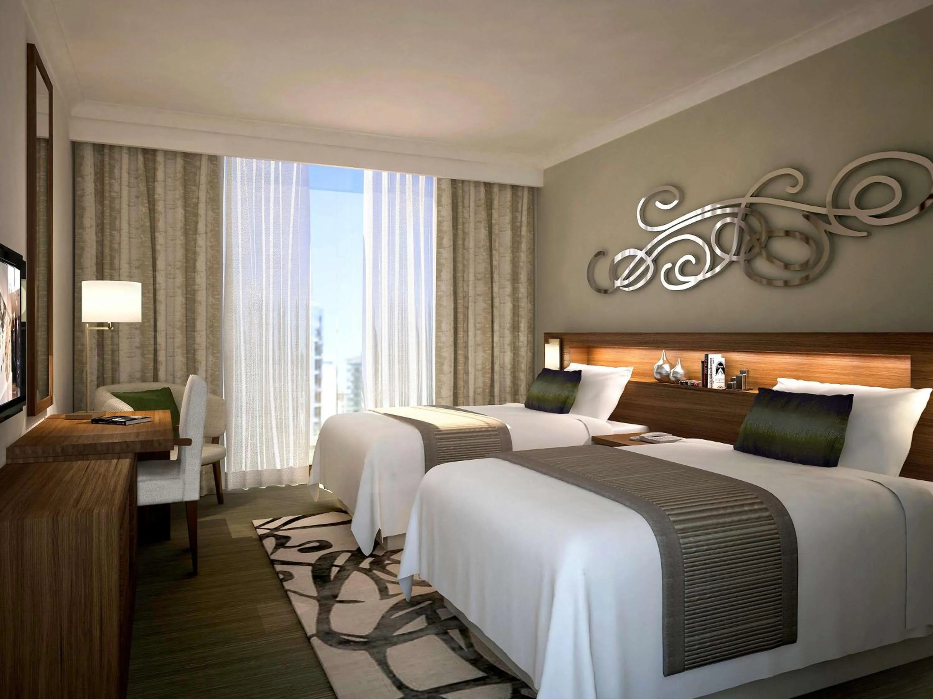 Photo of the whole room, Bed in Pullman Dubai Creek City Centre Residences