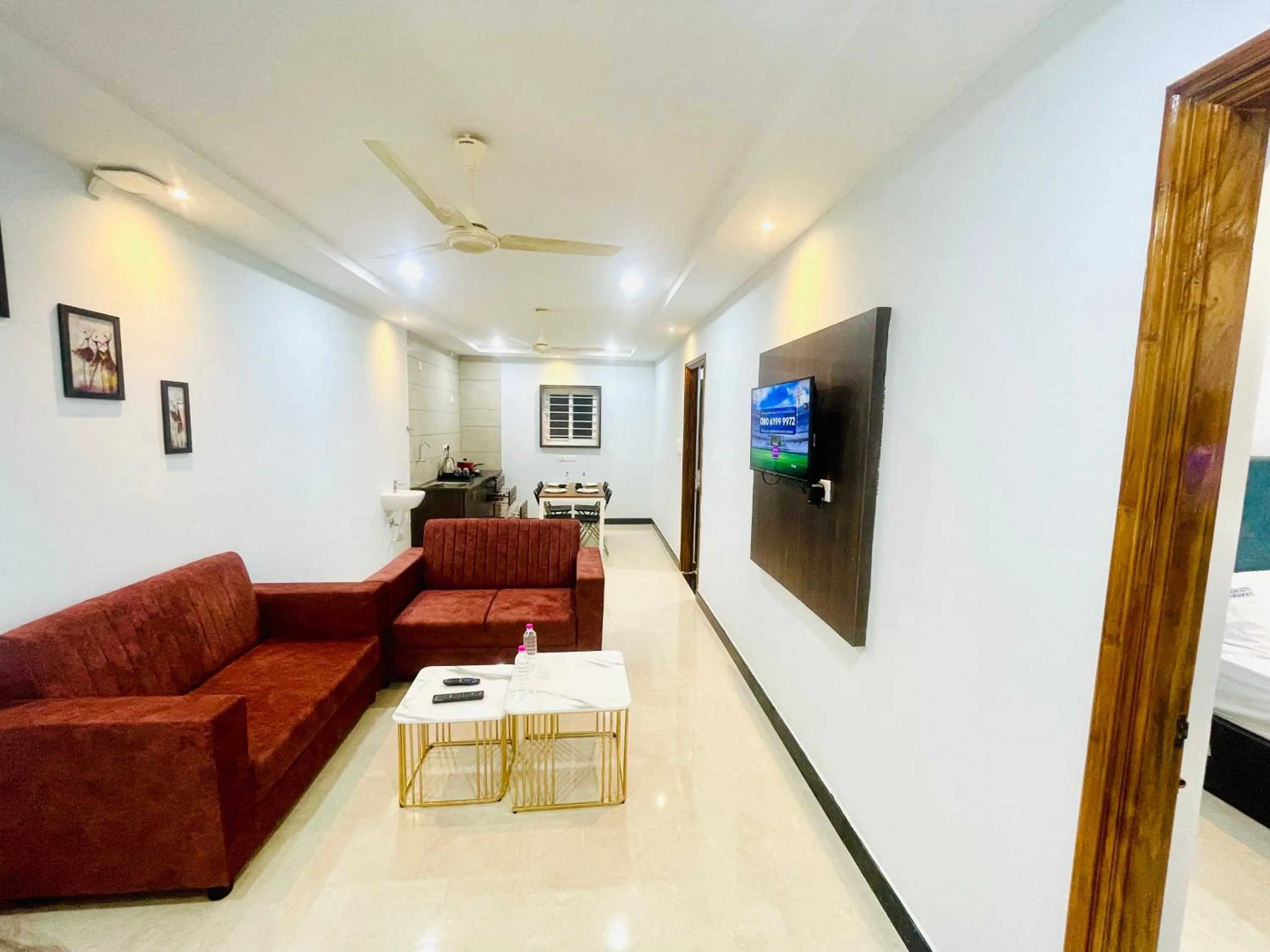 Communal lounge/ TV room in Deccan Suites, Tirupati