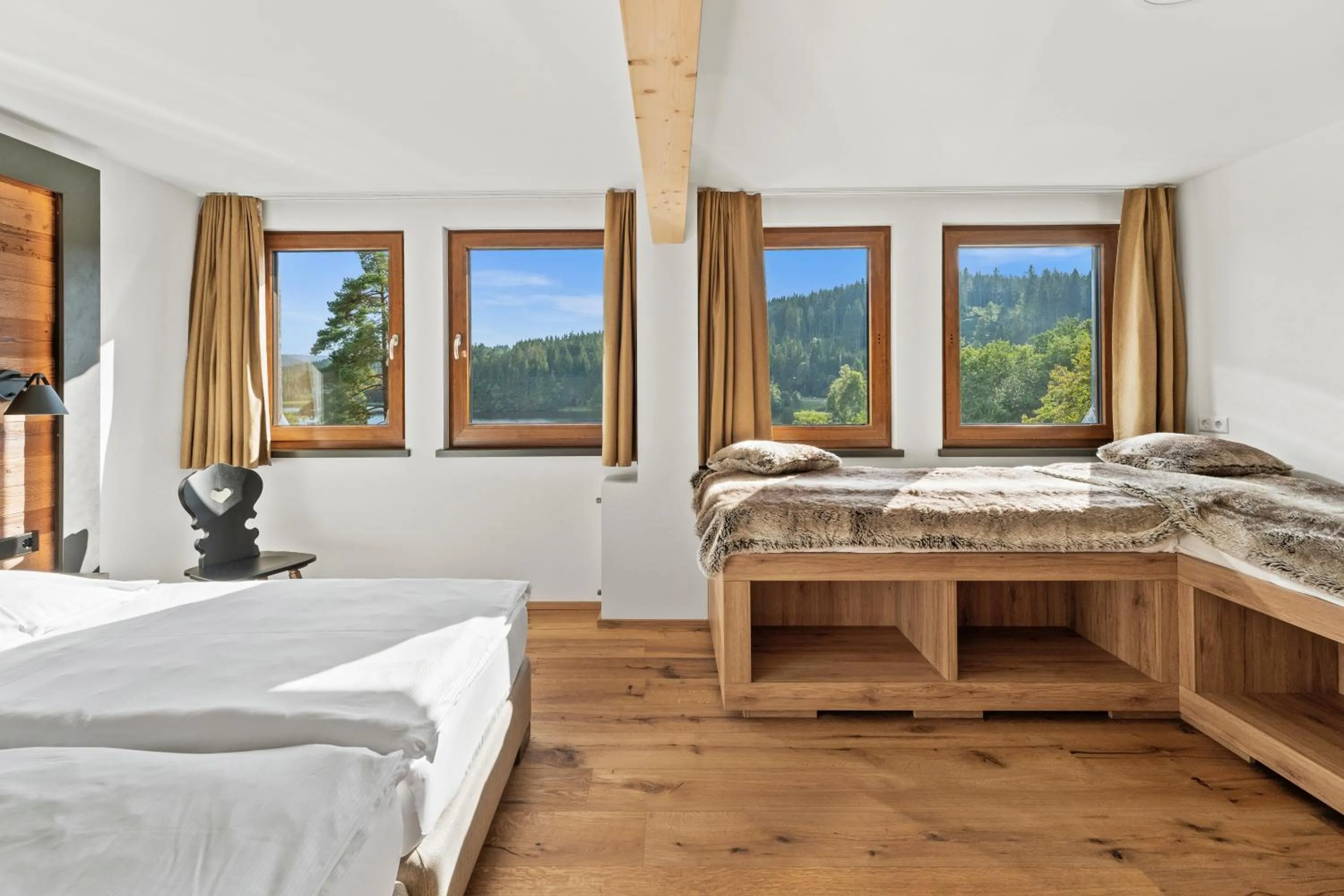 Photo of the whole room, Bed in Köhlerei am See