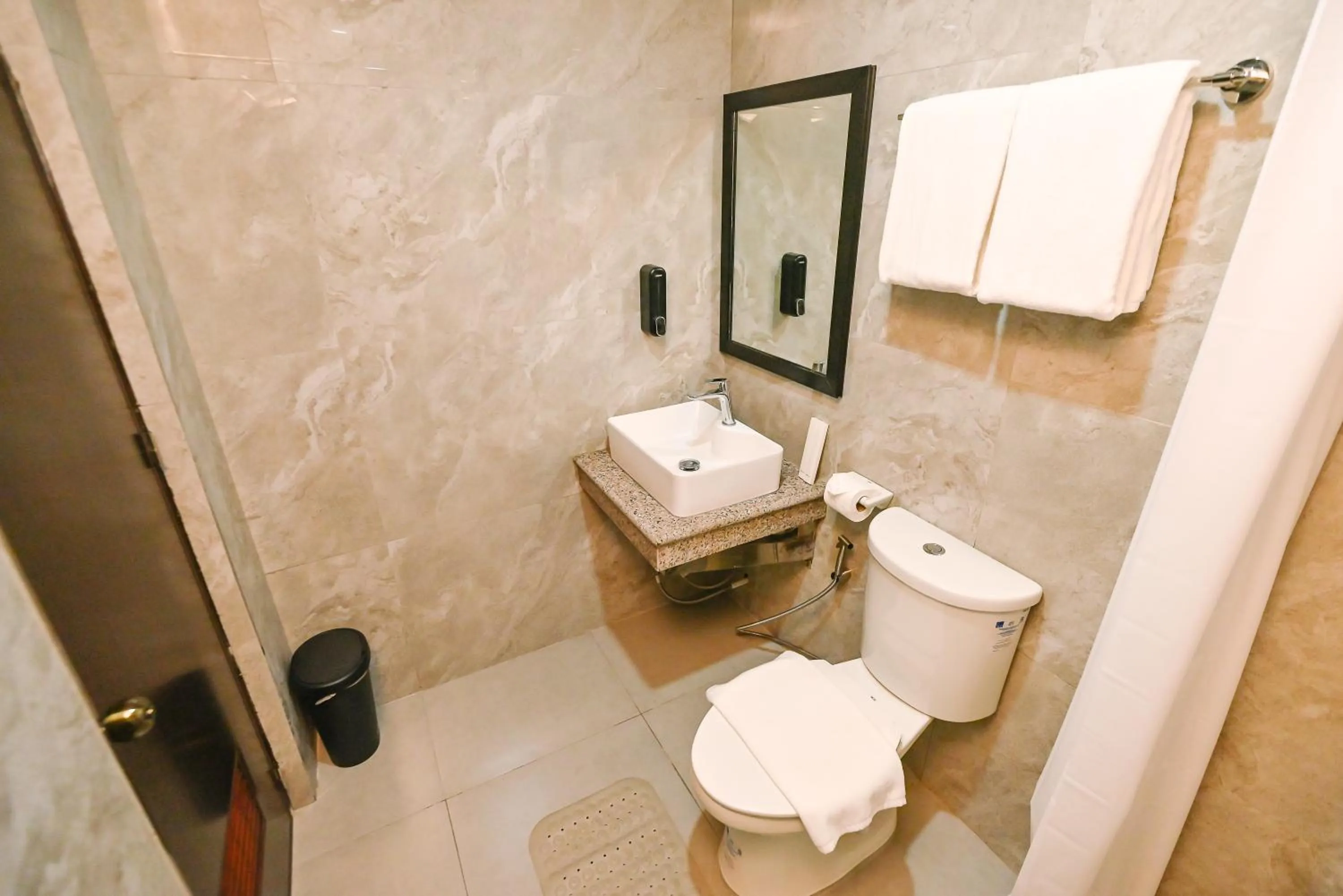 Toilet in Monaco Hotel