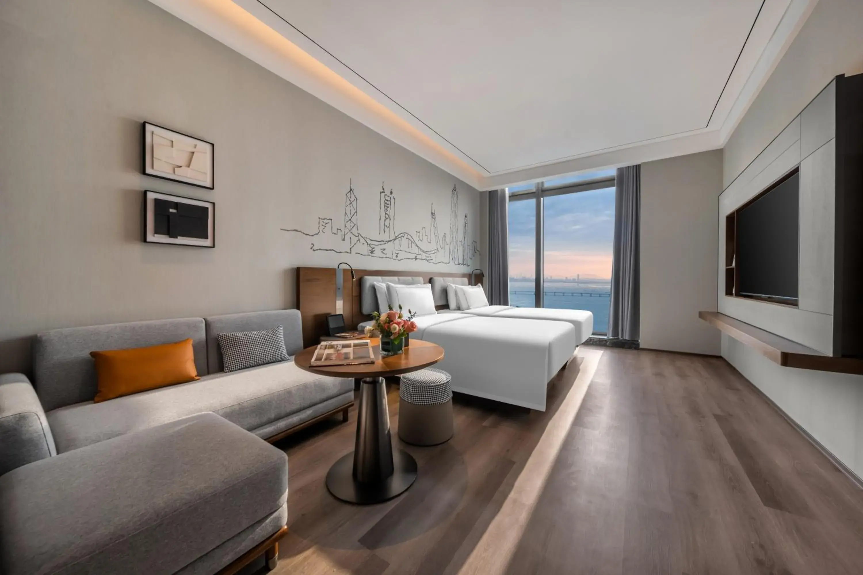 Deluxe Sea View Twin Room in Shenzhen Shekou Prince Bay Yifei Hotel Deluxe Sea View Twin Room in Shenzhen Shekou Prince Bay Yifei Hotel