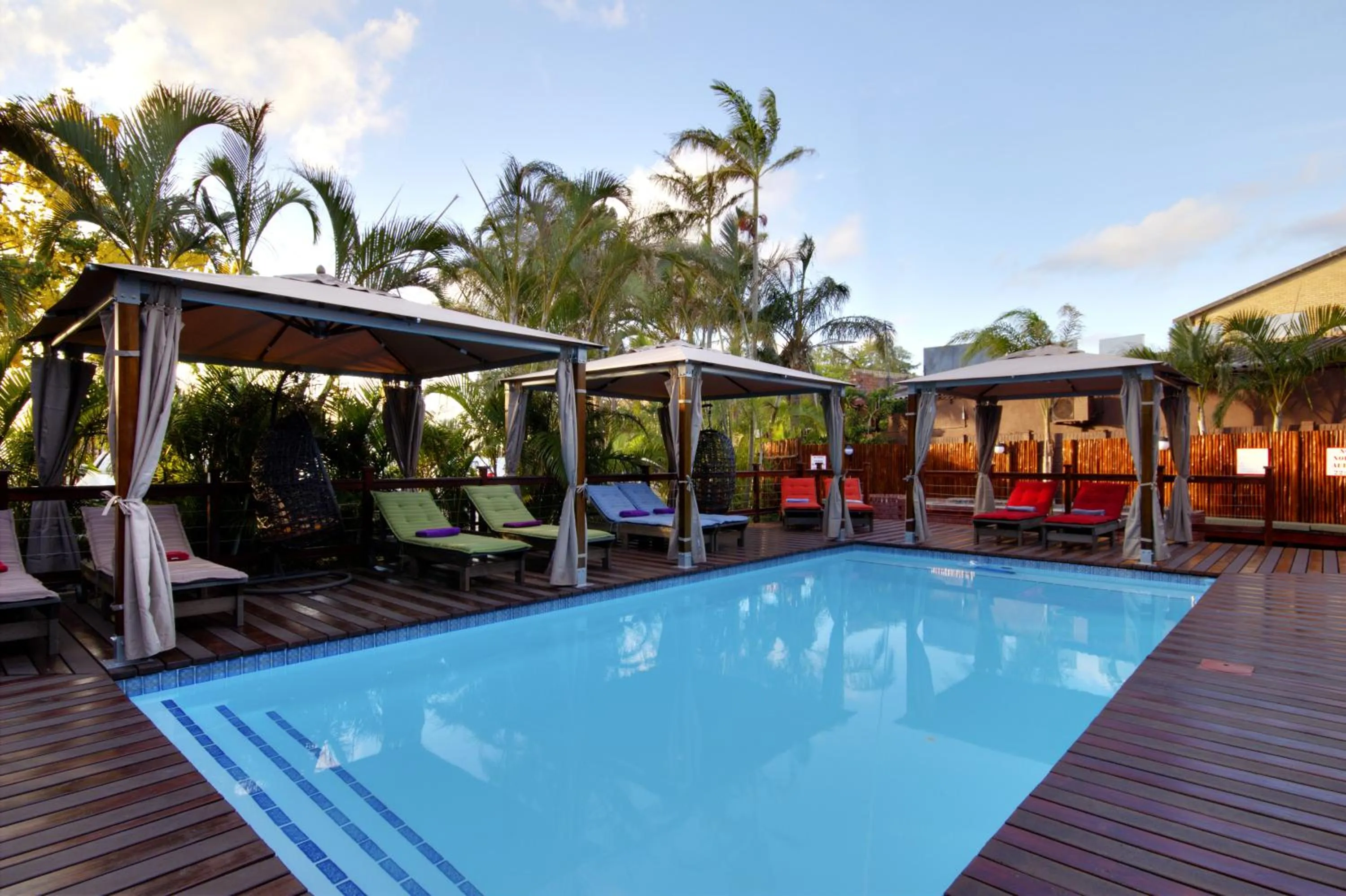 Pool view in The Tree Top Village Urban Glamping