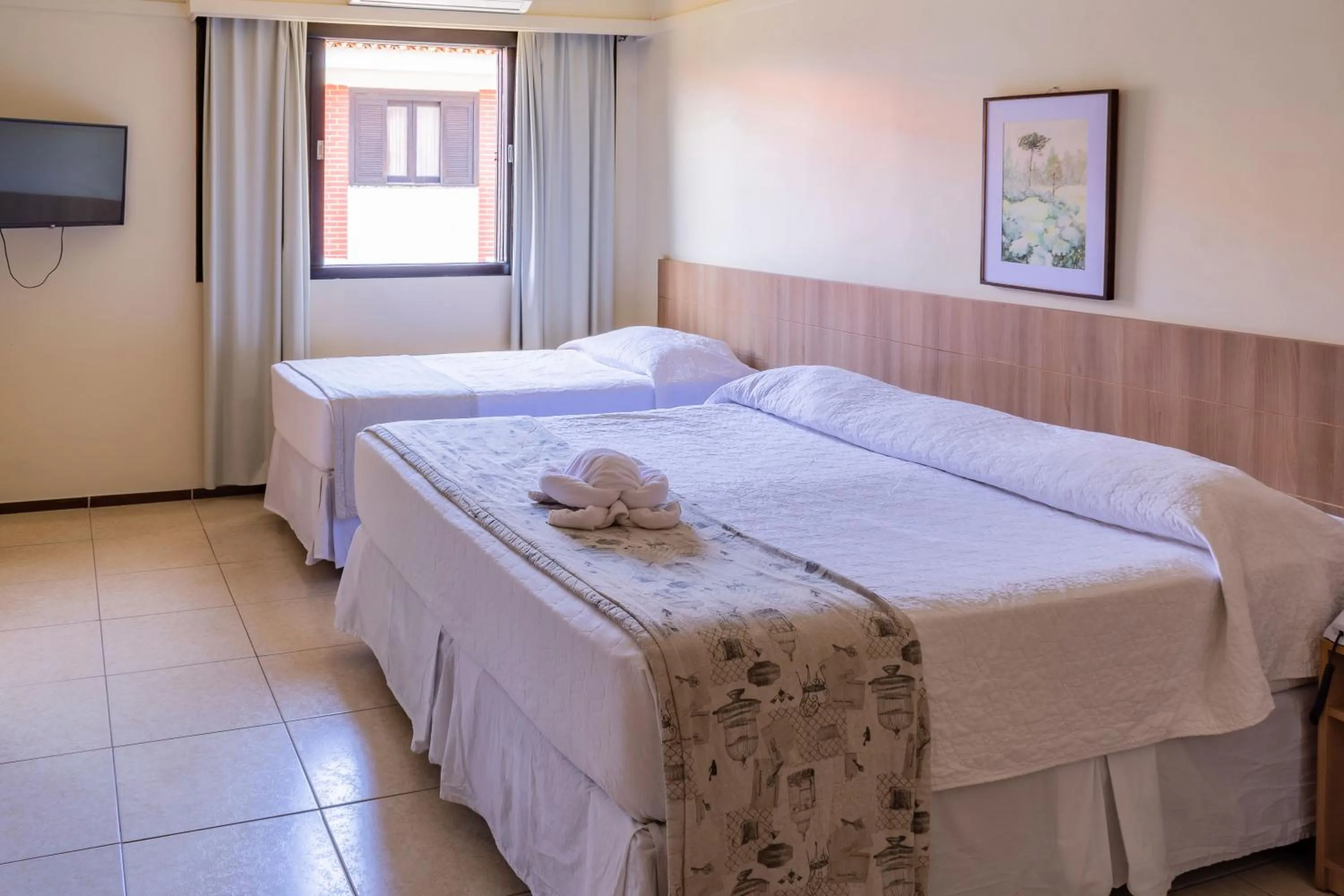 Bed in Hotel Colonial Iguaçu