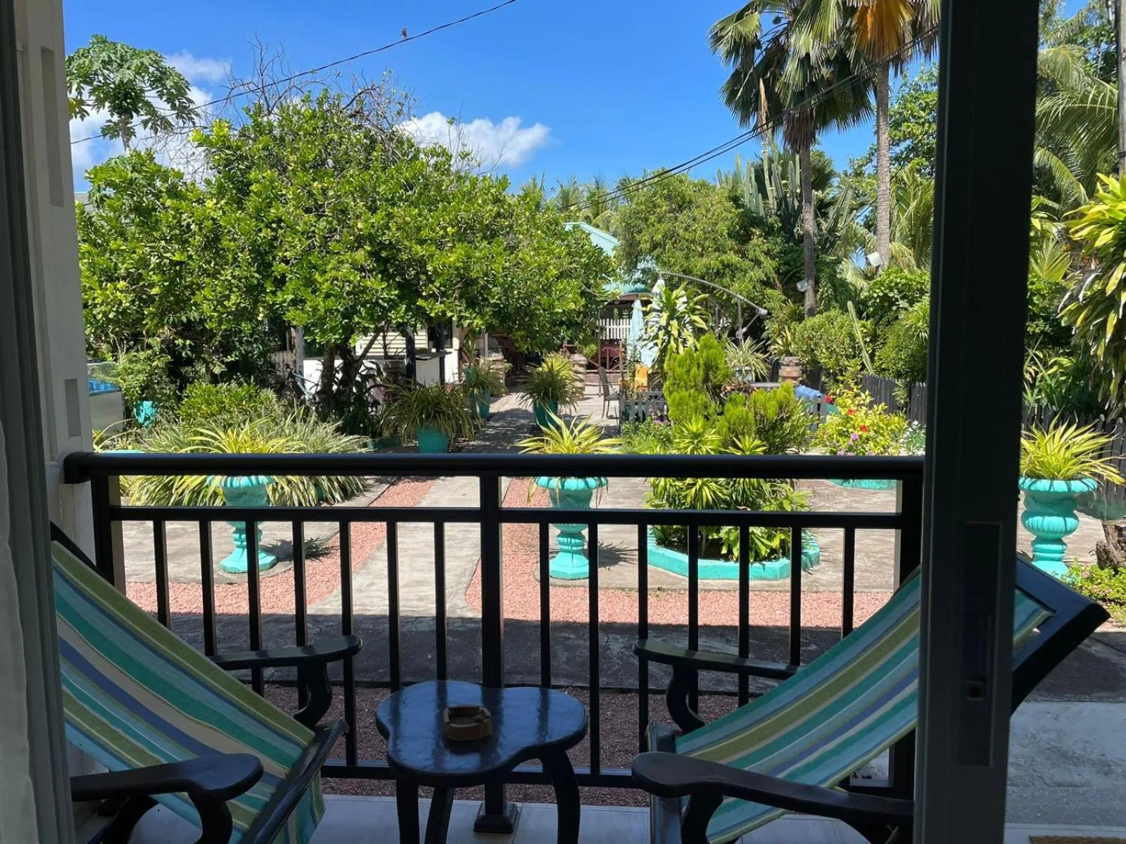 Garden view in Chez Marston