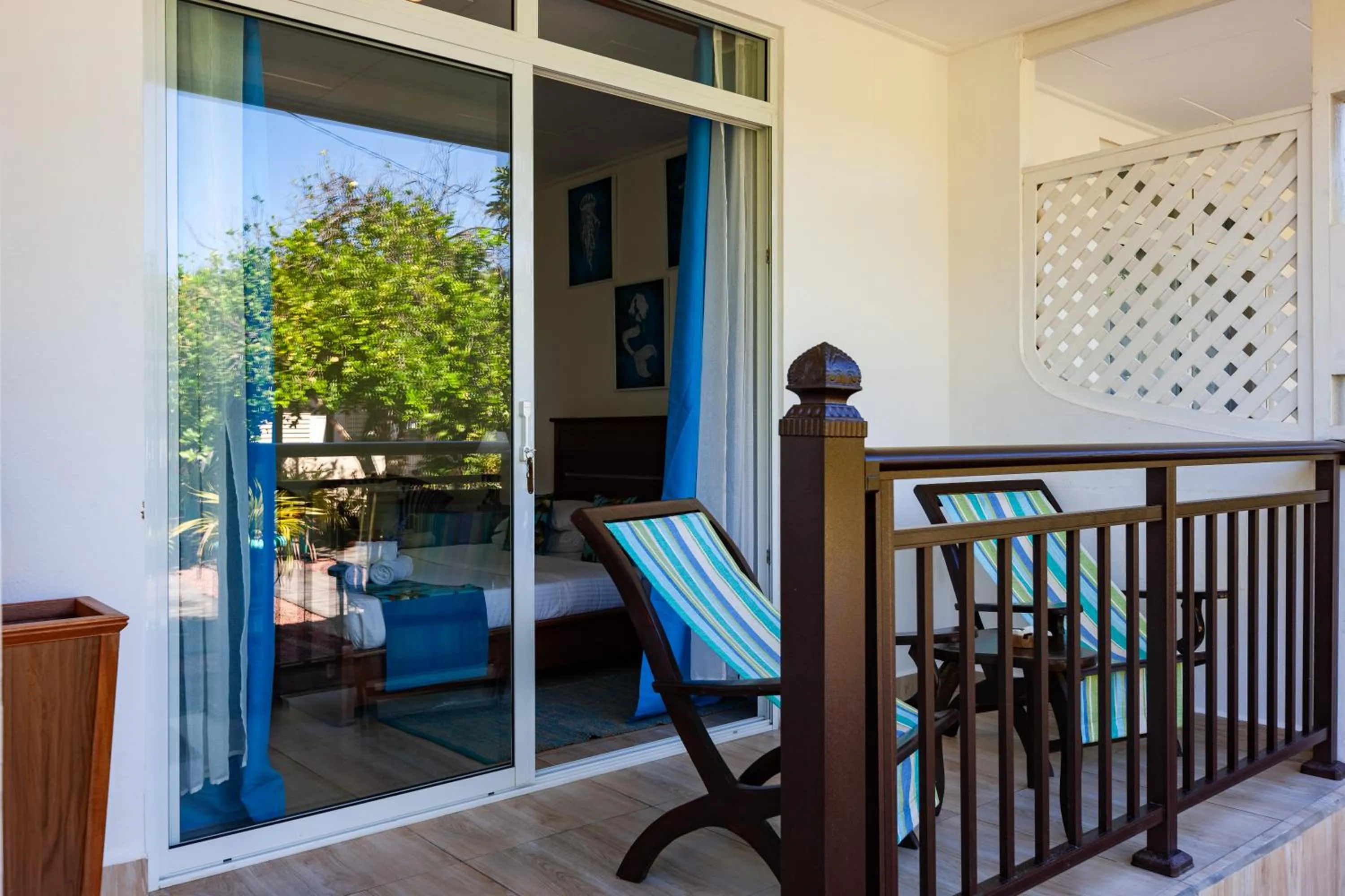 Seating area in Chez Marston