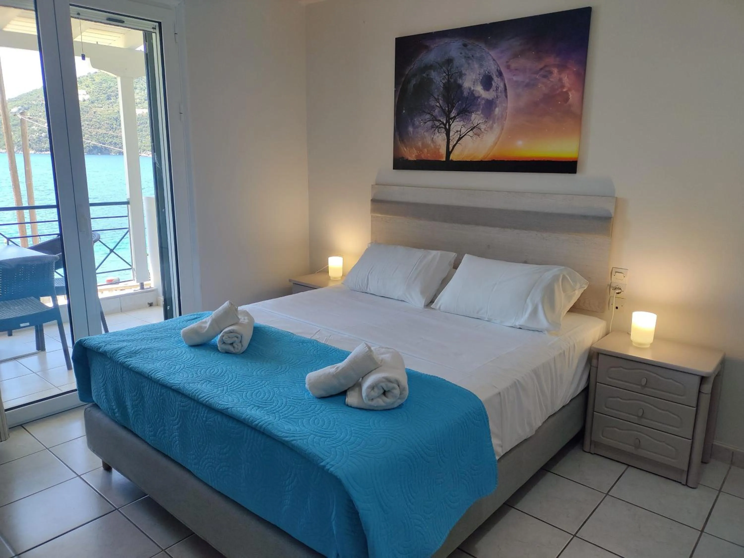 Bed in Captain Nick Aparthotel