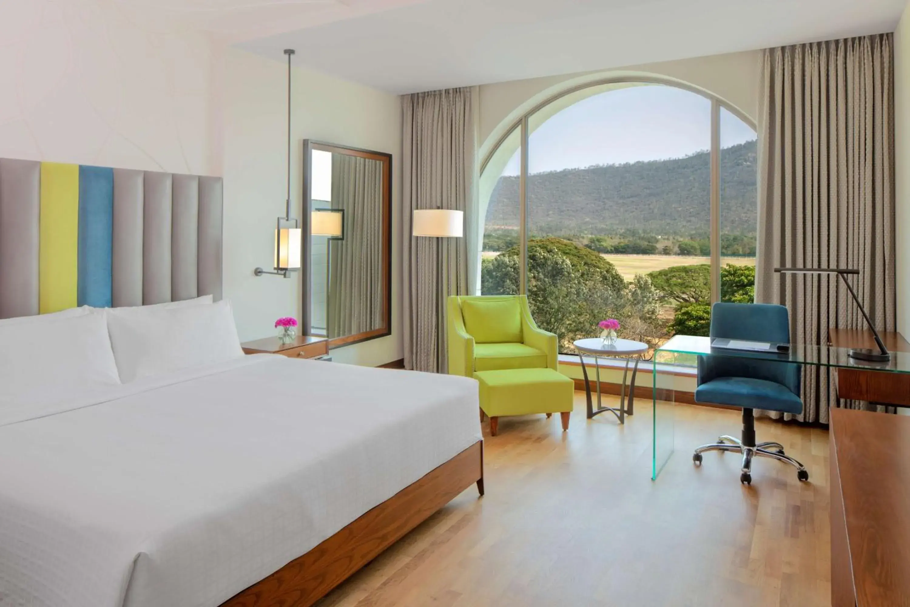 View (from property/room), Bed in Radisson Blu Plaza Hotel Mysore View (from property/room), Bed in Radisson Blu Plaza Hotel Mysore