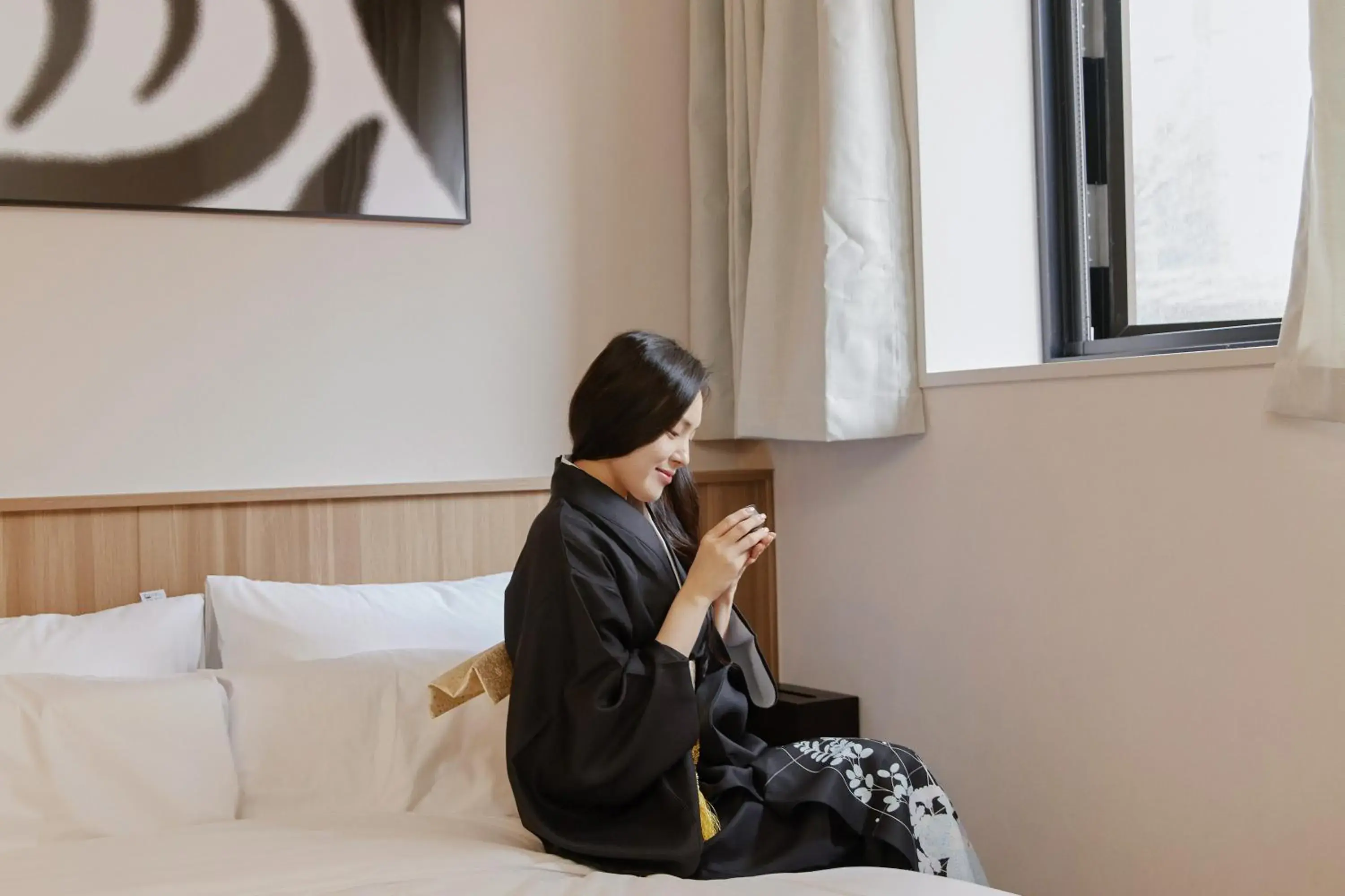 Bed in Aank Ryokan Hotel Paju Bed in Aank Ryokan Hotel Paju