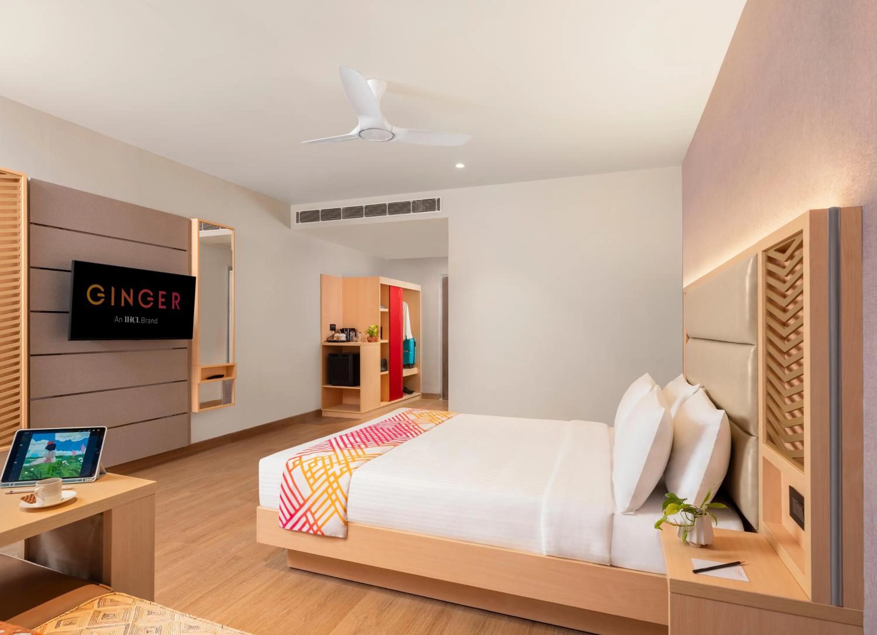 View (from property/room), Bed in Ginger Nagpur Airport Road