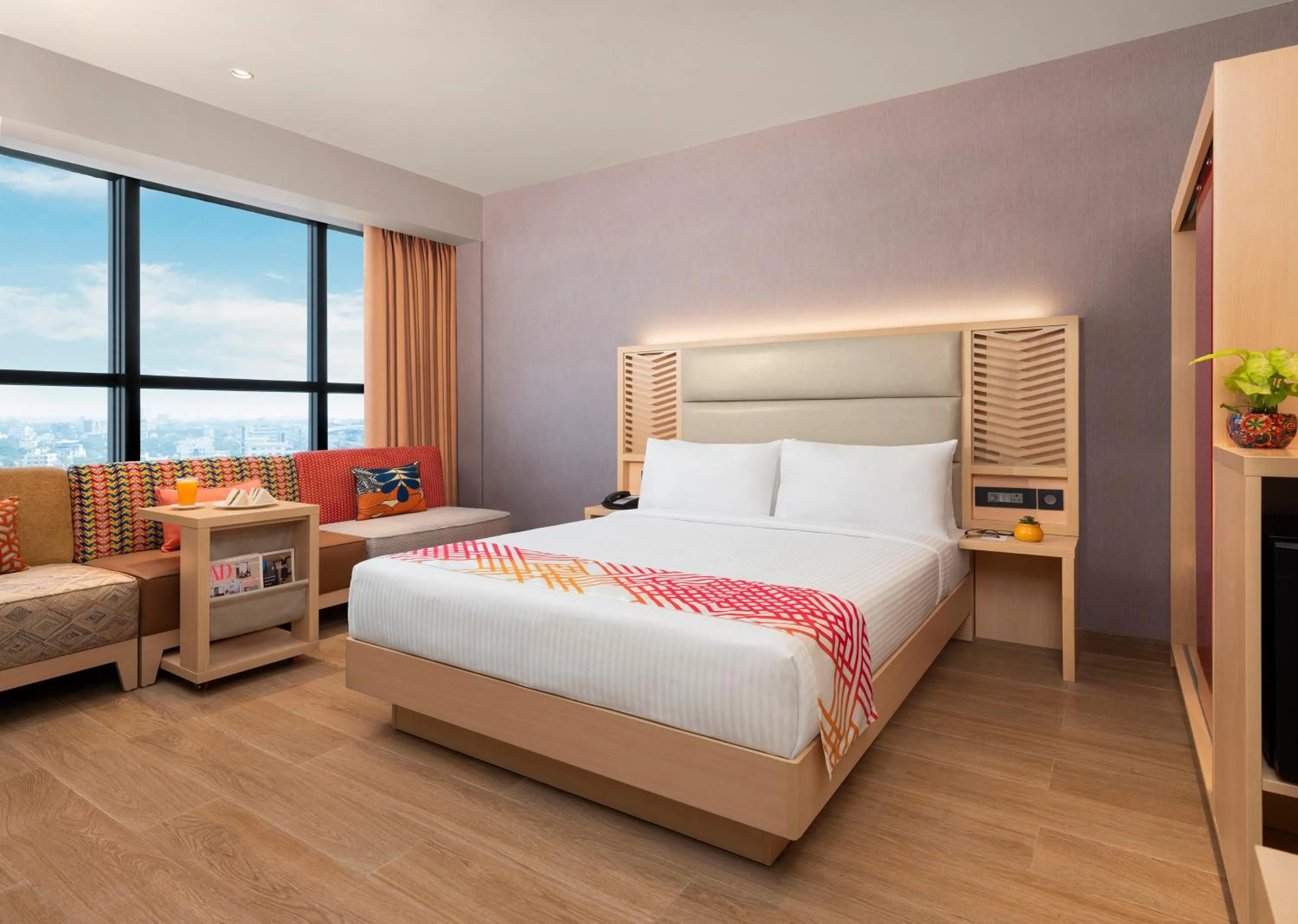 View (from property/room), Bed in Ginger Nagpur Airport Road