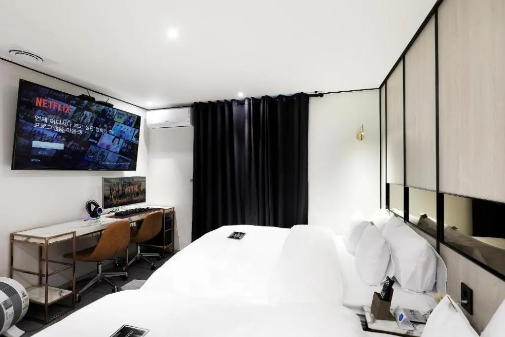 Bed in Hotel In Modern