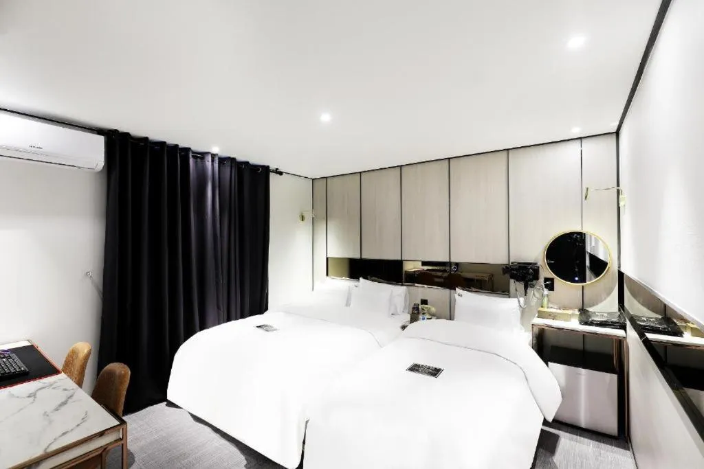 Bed in Hotel In Modern