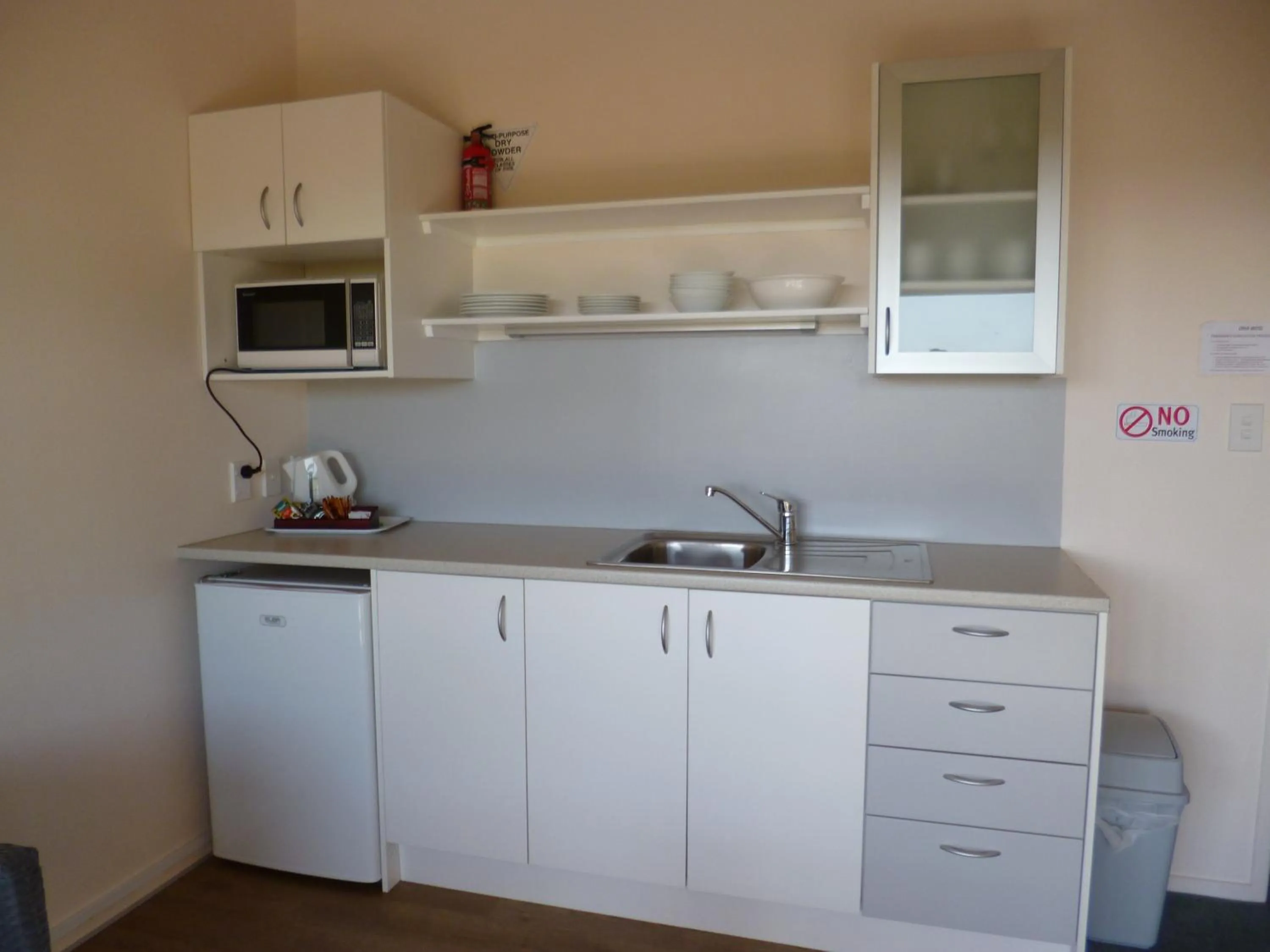Kitchen or kitchenette in Opua Boutique Seaview Motel