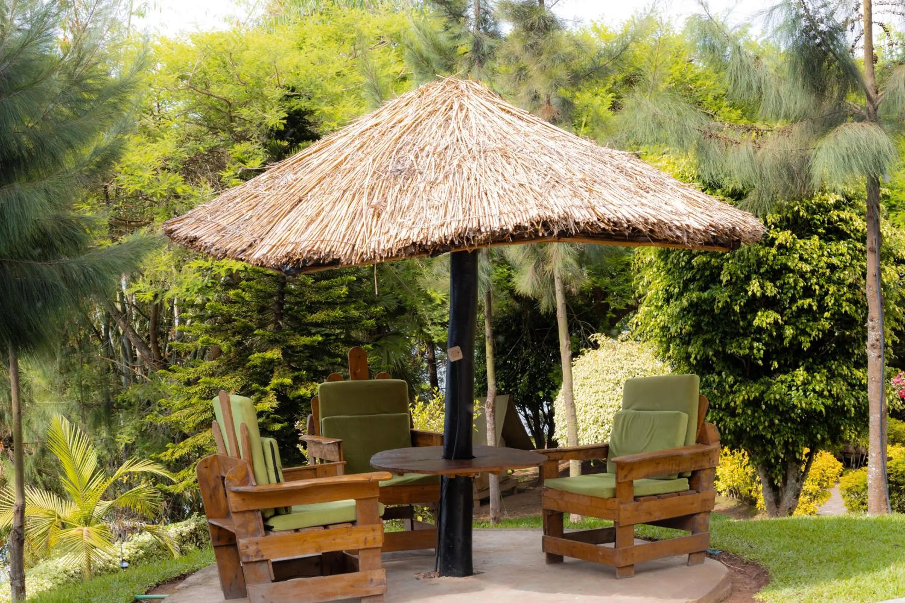 Seating area in Ruhondo Beach Resort