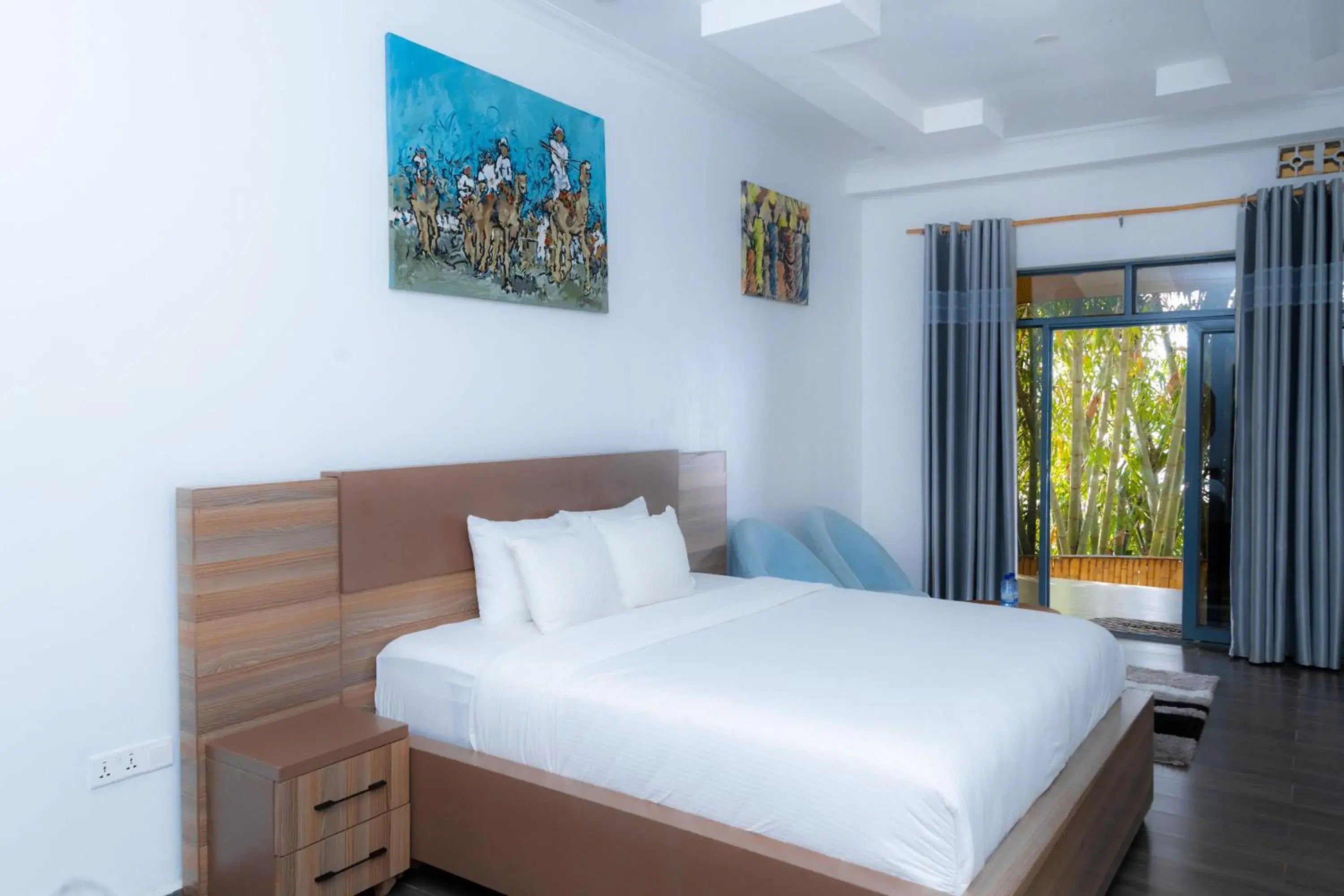 Bed in Ruhondo Beach Resort Bed in Ruhondo Beach Resort