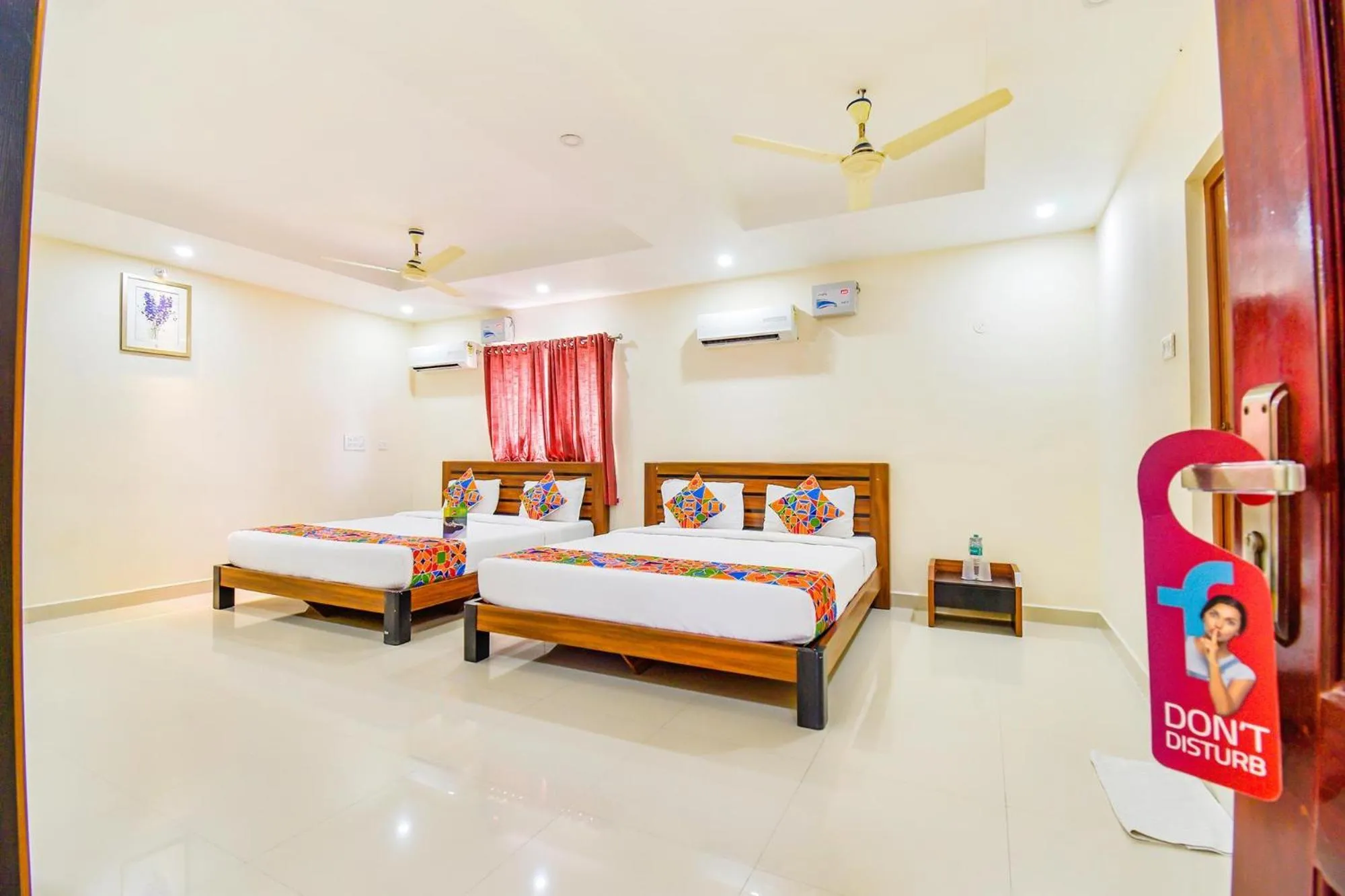 Bed in FabHotel Sri Krishna Residency - Near to Chennai International Airport