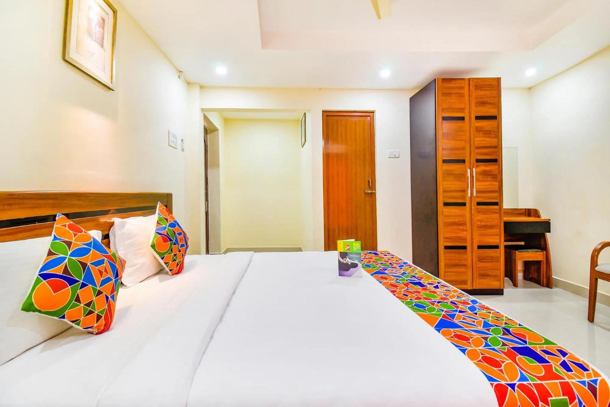 Bed in FabHotel Sri Krishna Residency - Near to Chennai International Airport