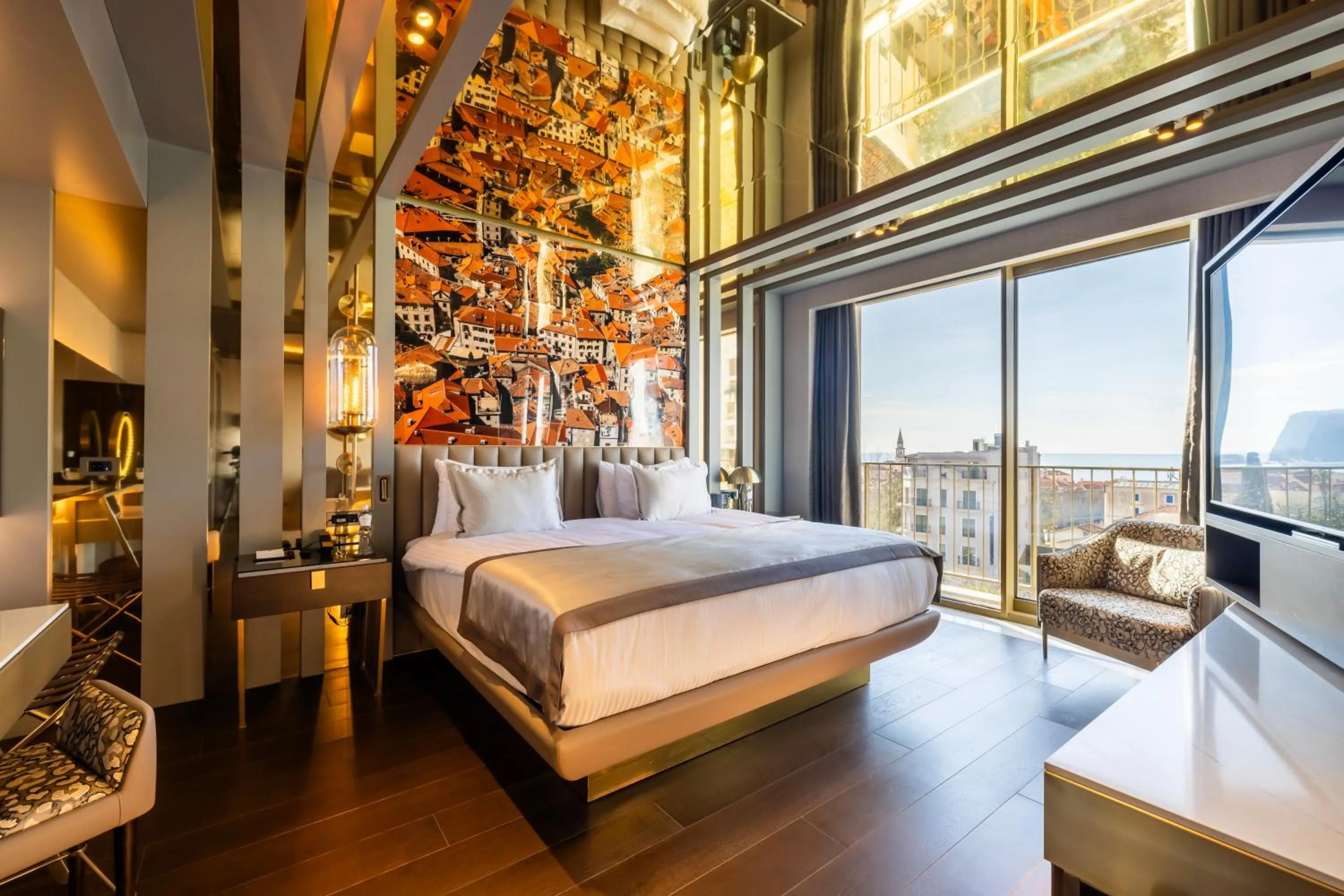 Bed in Merit Starlit Hotel & Residences