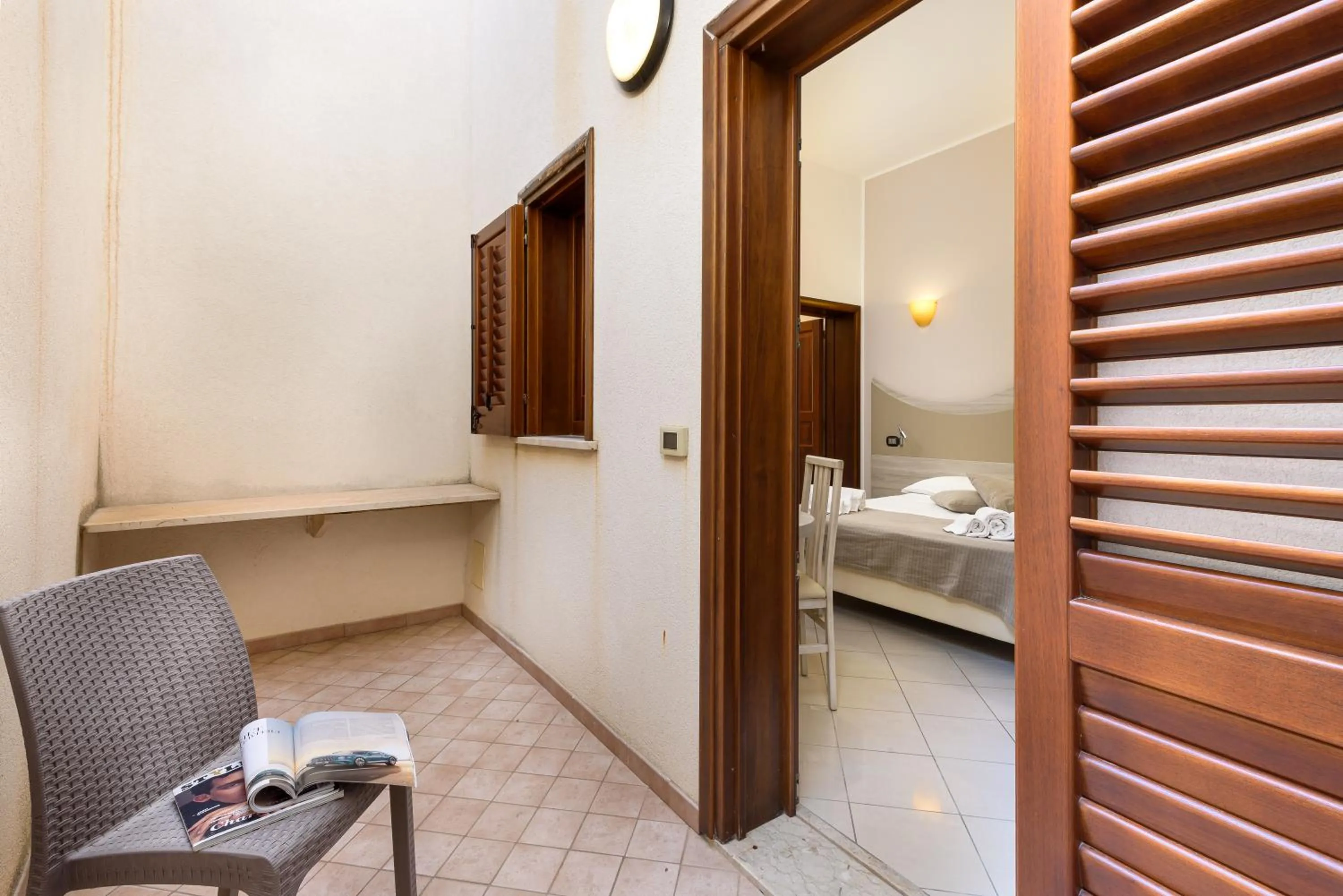 Bed in La Conchiglia sul mare Hotel