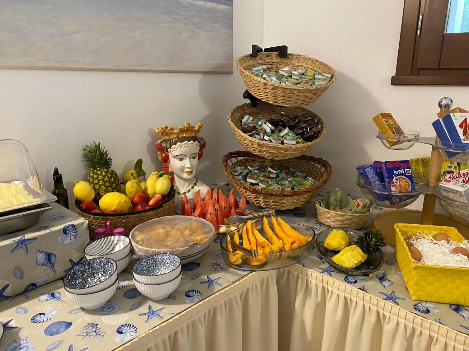 Breakfast in La Conchiglia sul mare Hotel