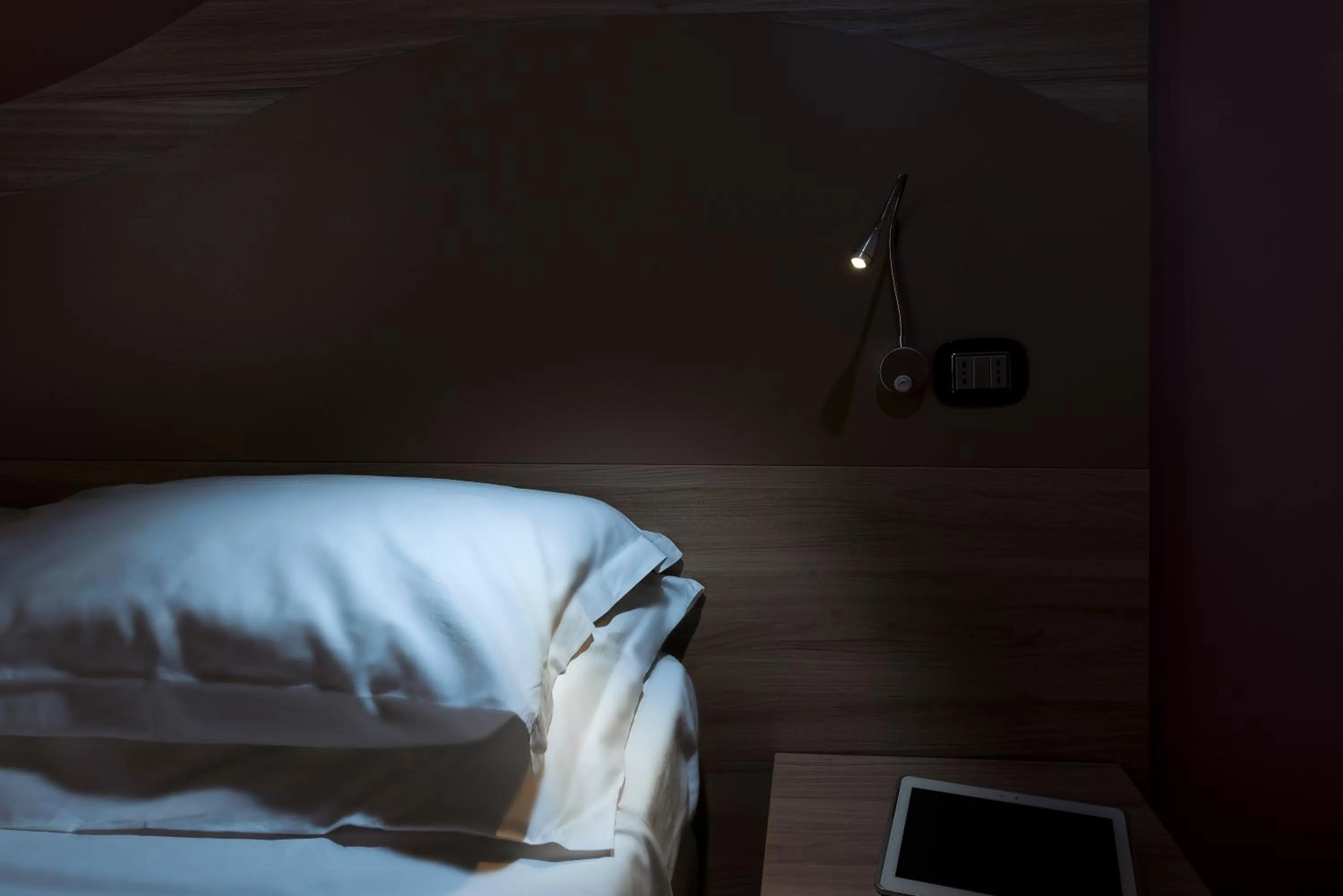 Bed in La Conchiglia sul mare Hotel