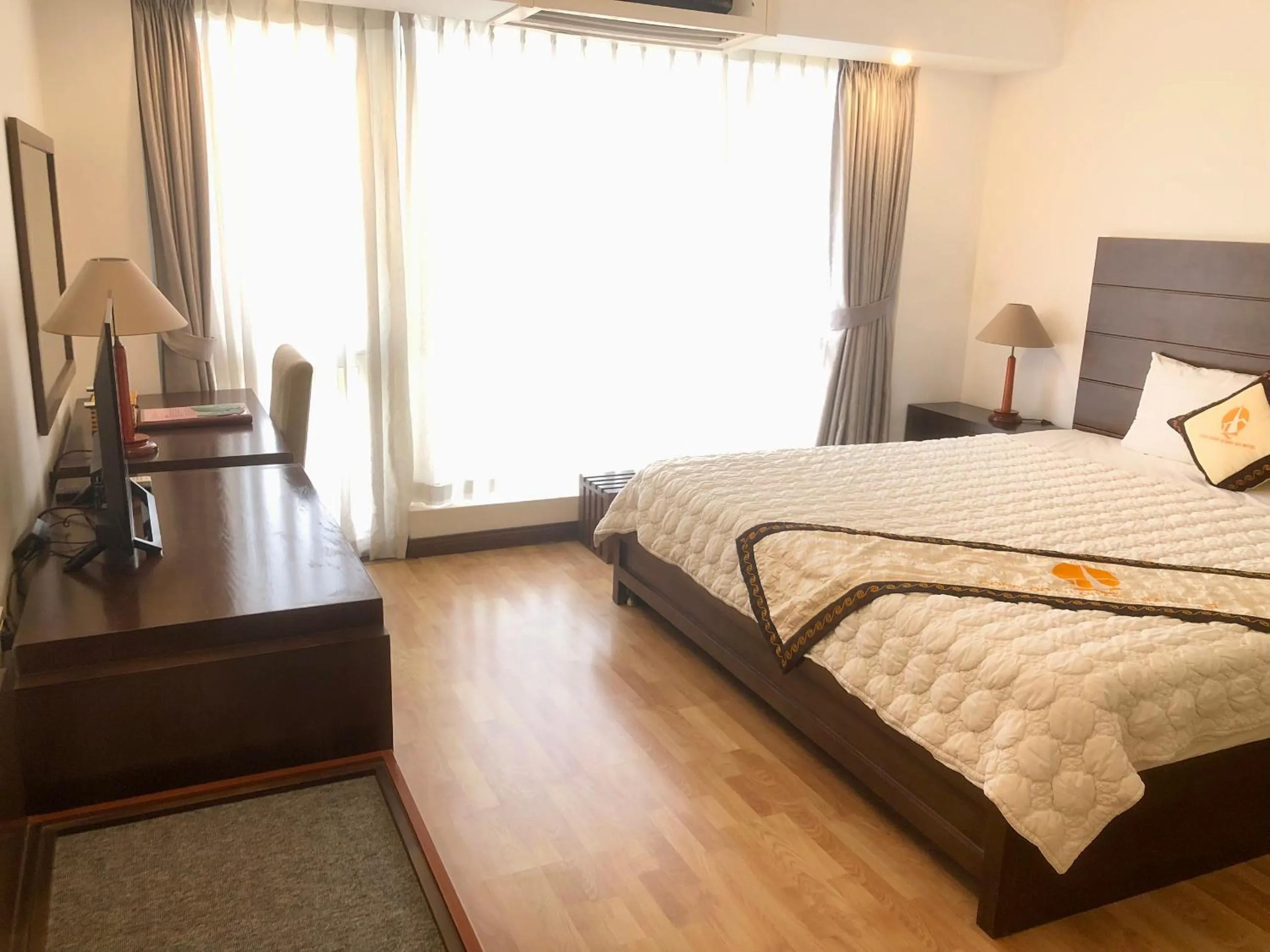 Bed in Khách sạn Công Đoàn Quảng Bá