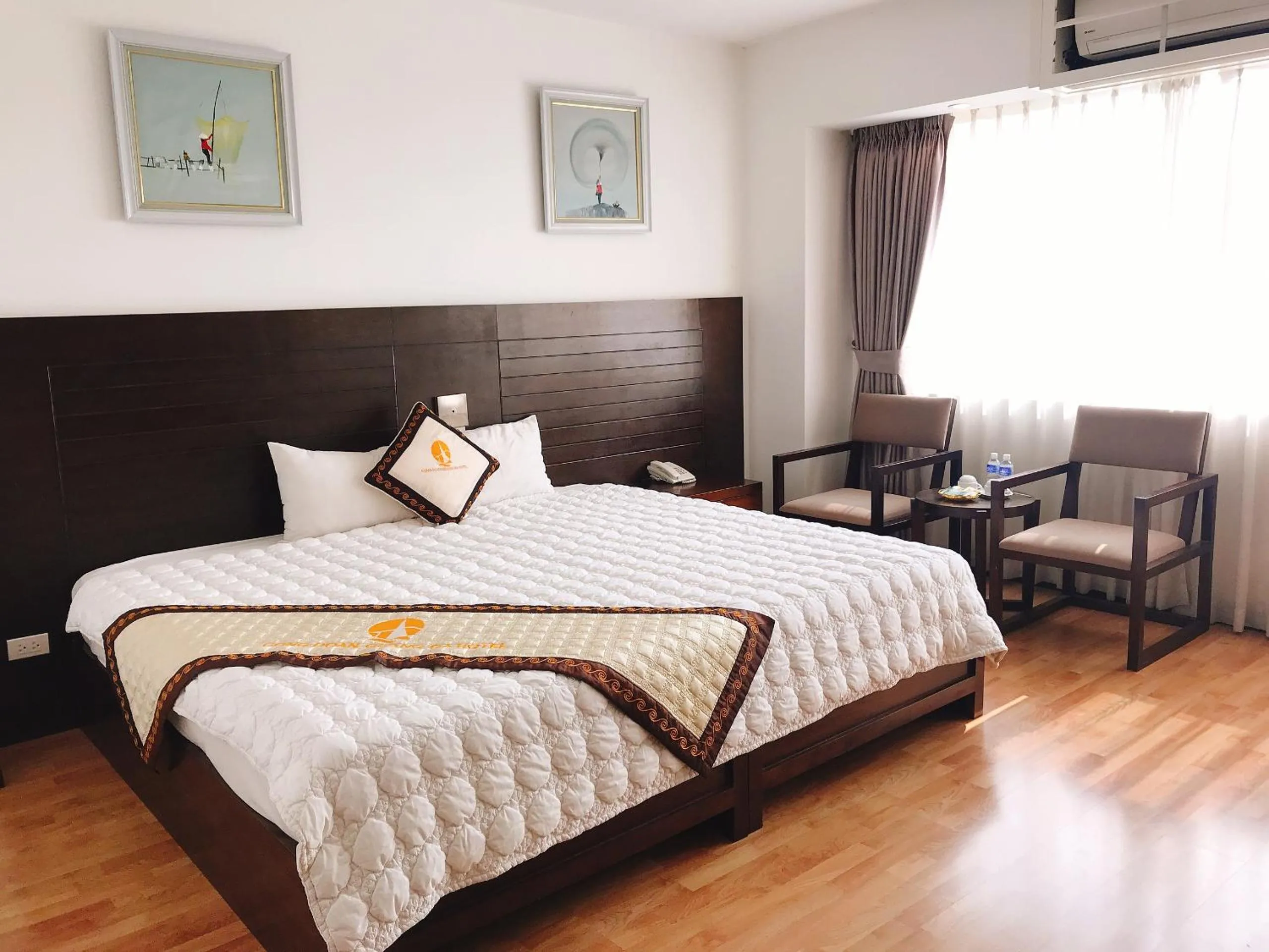 Bed in Khách sạn Công Đoàn Quảng Bá