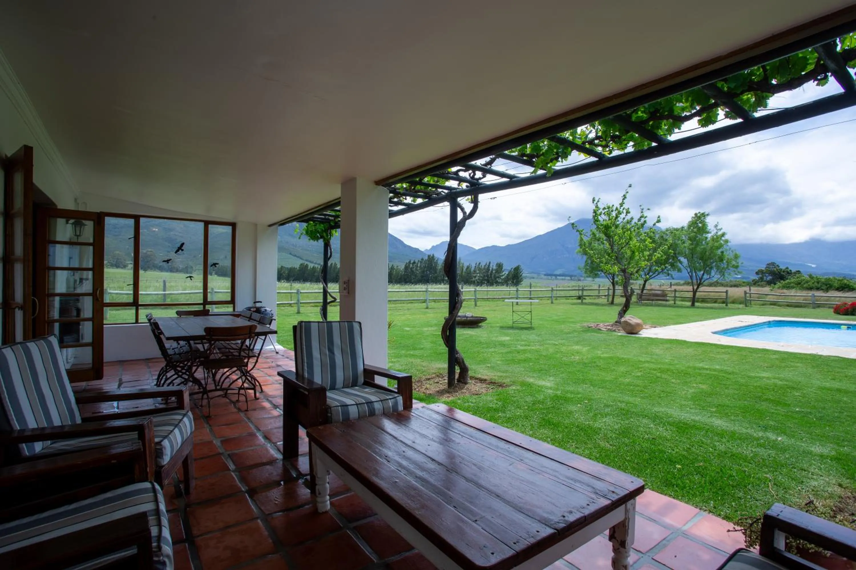 Patio in Raptor Rise Farm