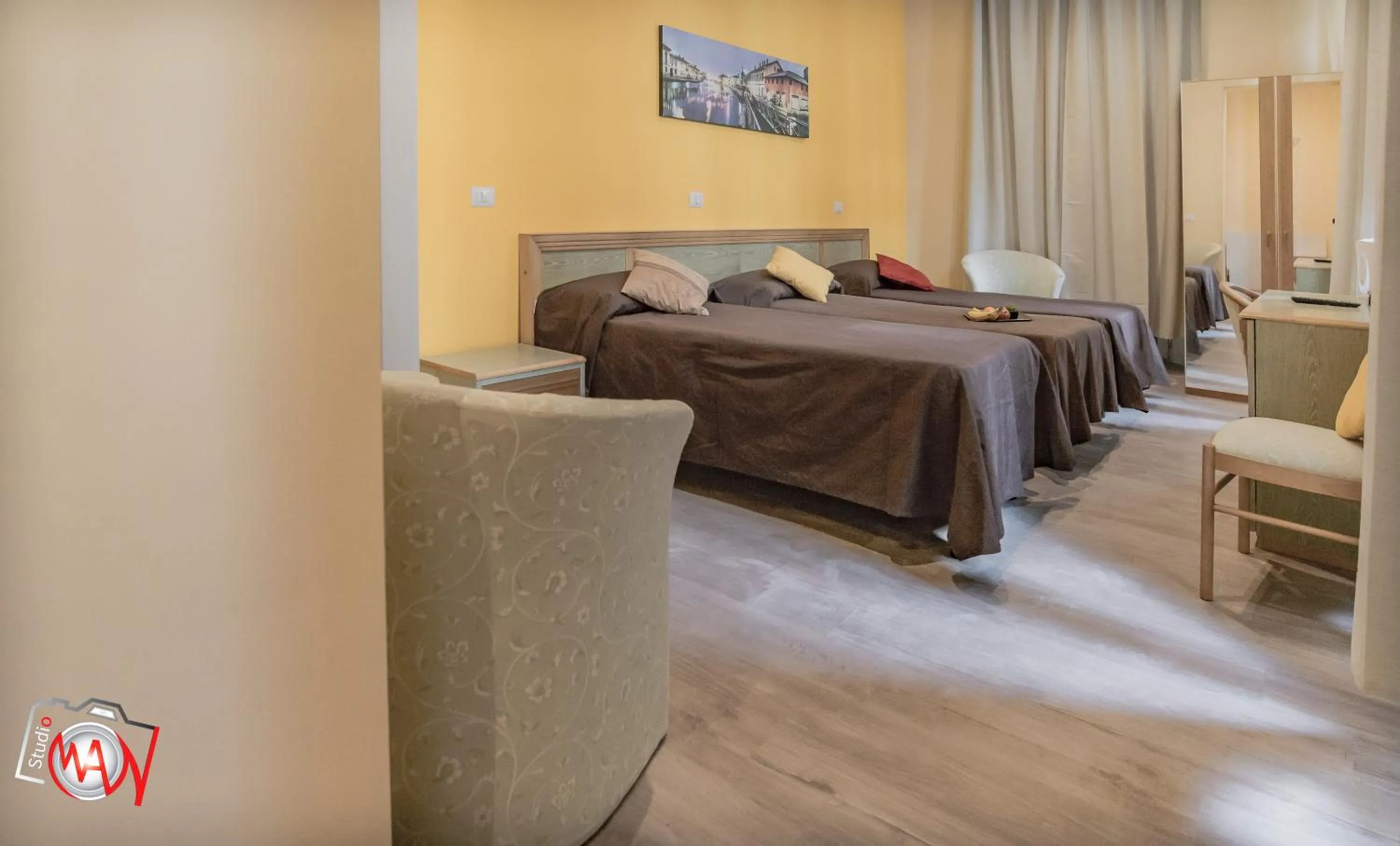 Bed in Hotel Moderno