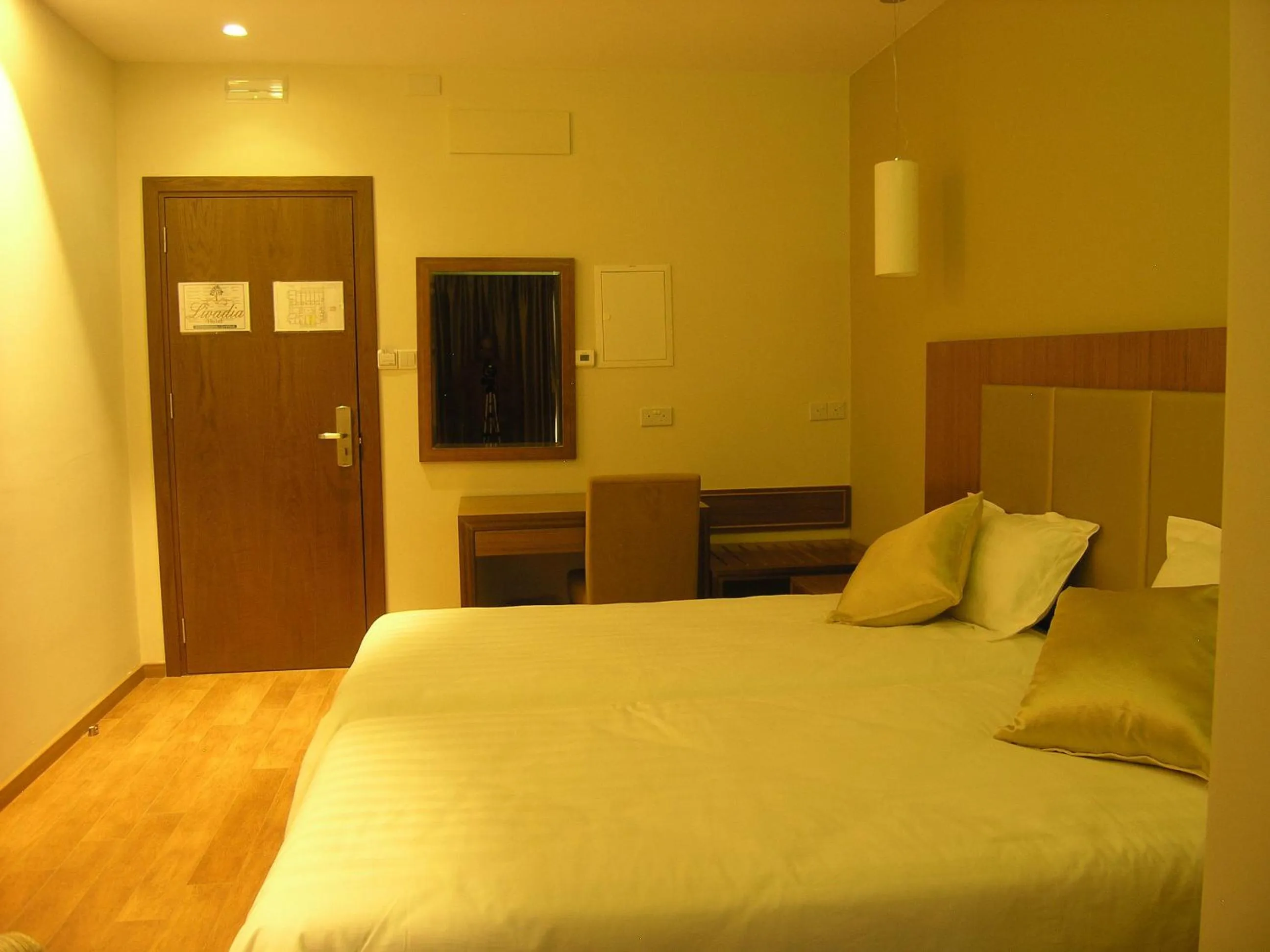 Bed in Livadia Hotel Kyperounta