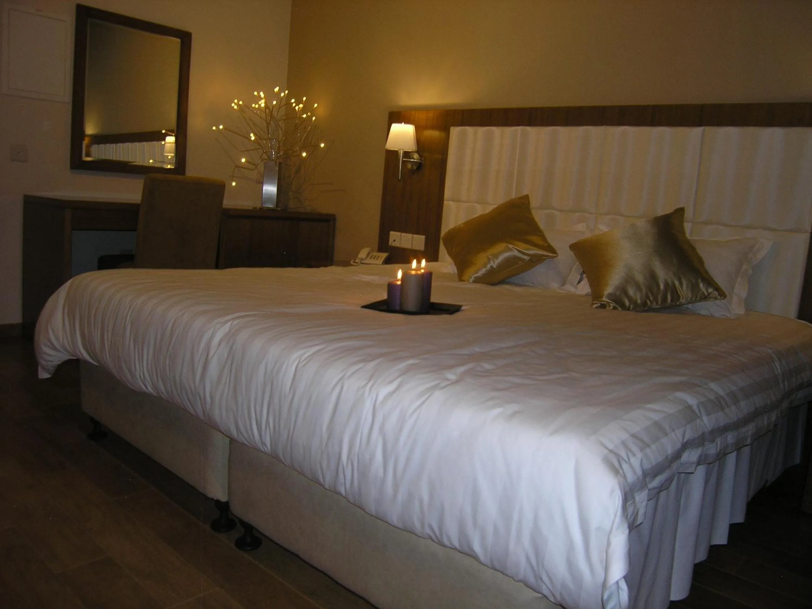 Bed in Livadia Hotel Kyperounta